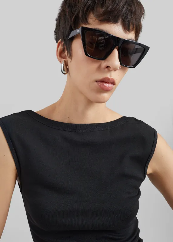 St. Agni Organic Cotton Ballerina Top - Jet Black made by St. Agni