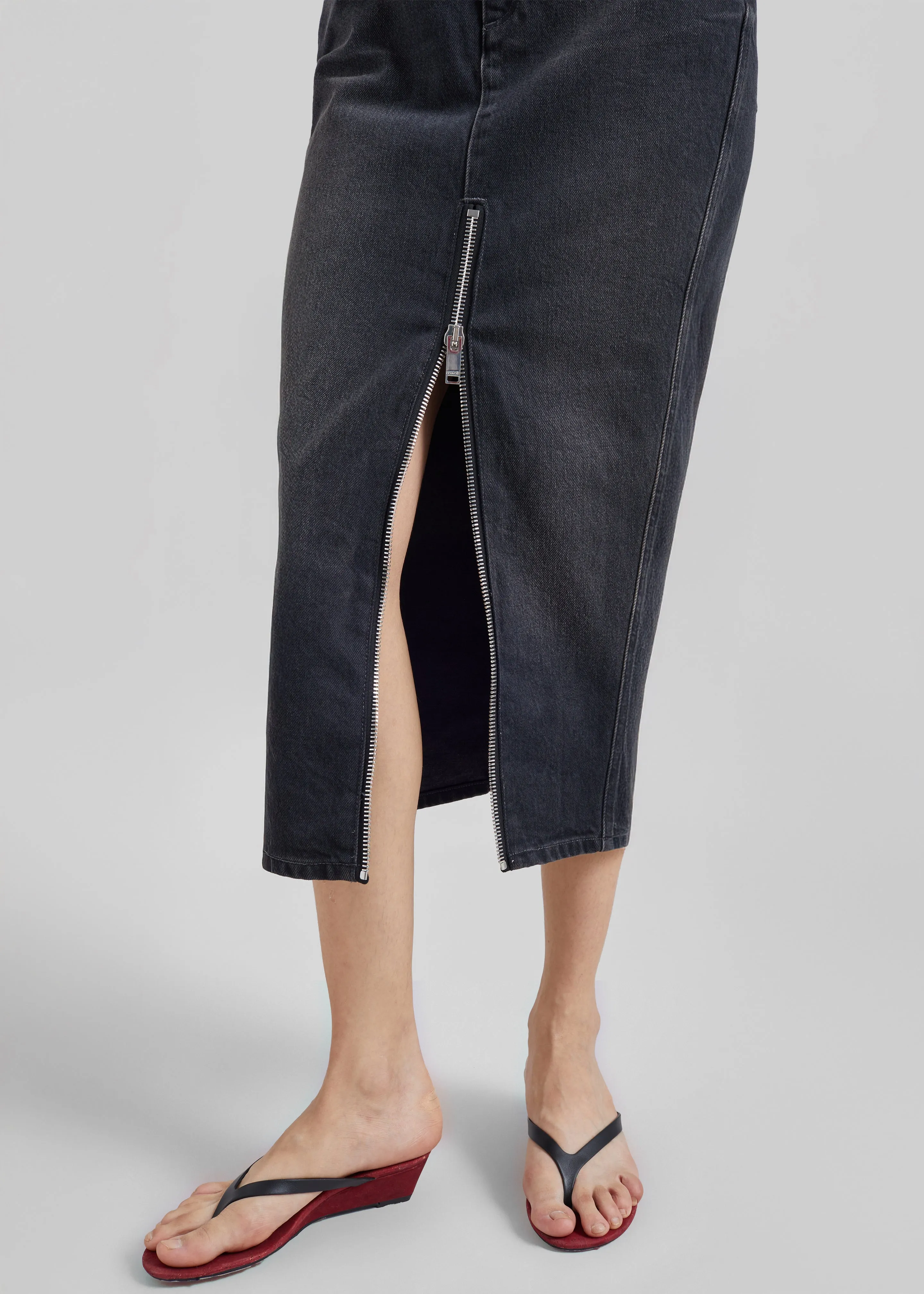 Haikure Mira Denim Skirt - Vintage Black sold by Frankie Shop product image thumbnail 4