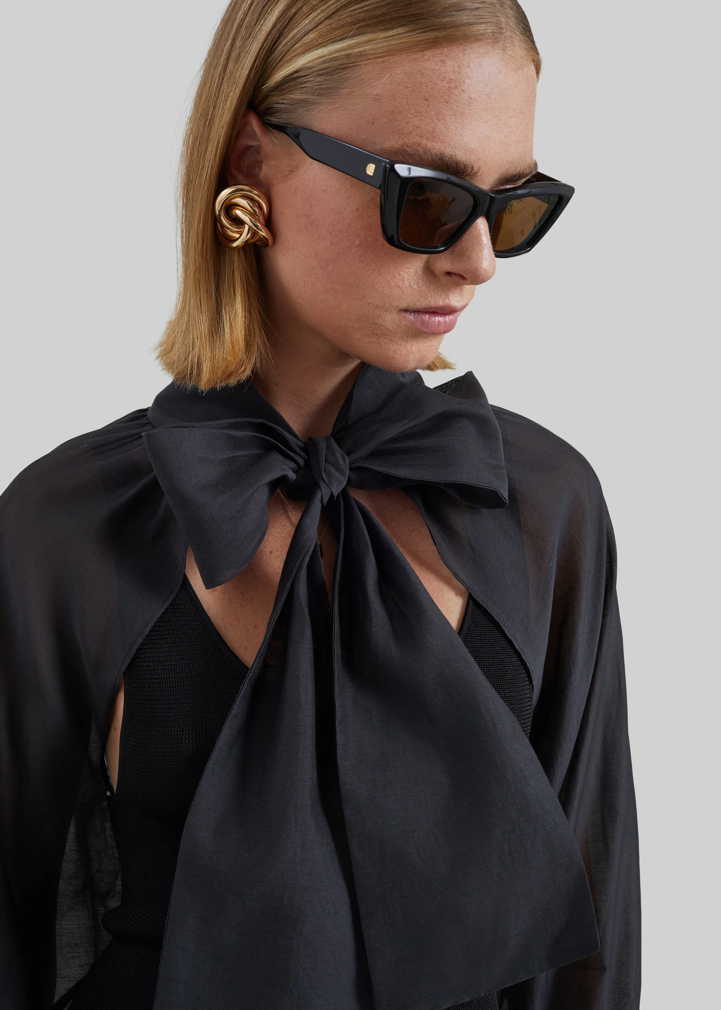 By Malene Birger Canny Top - Black sold by Frankie Shop