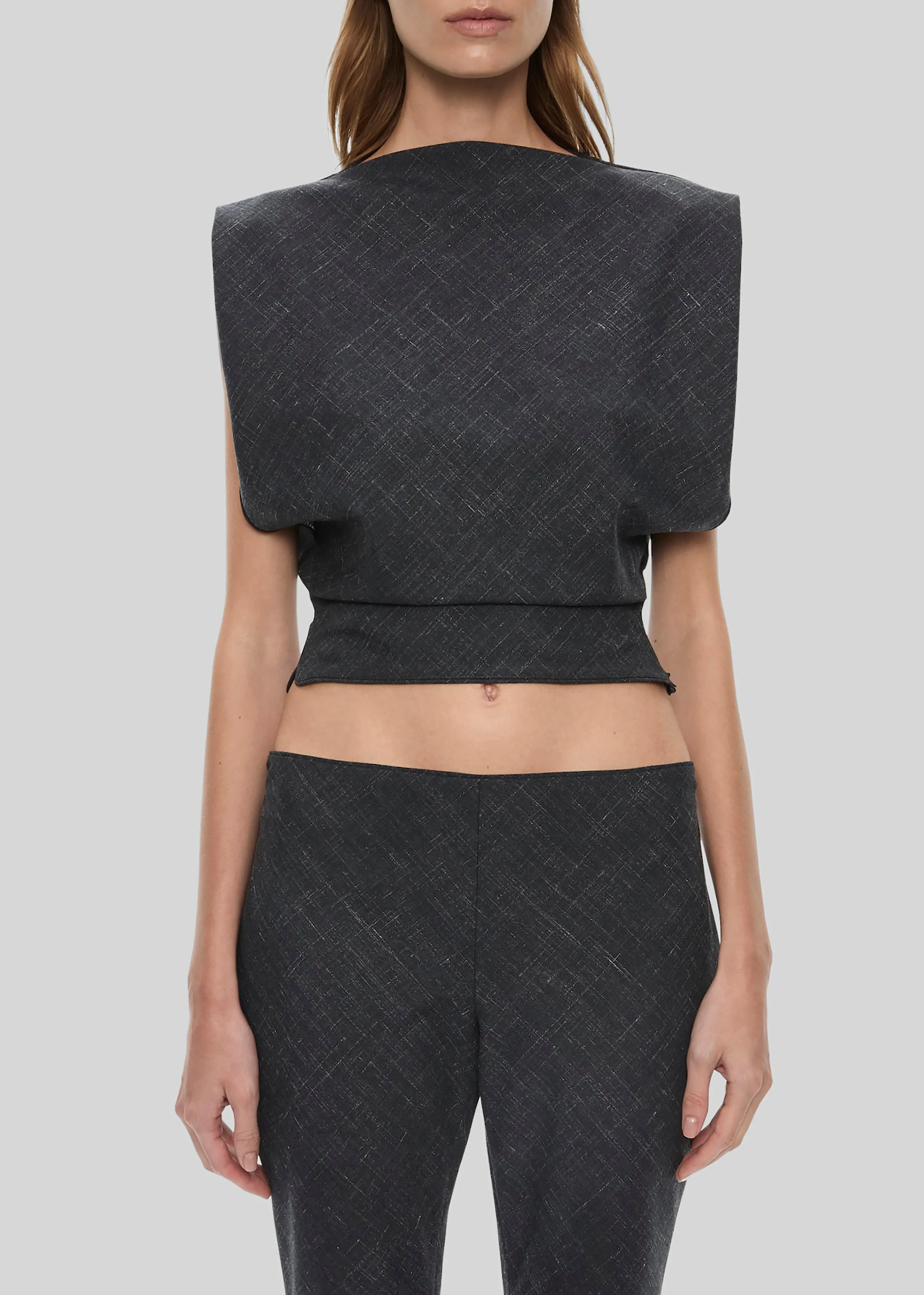 Christopher Esber Banyan Bias Top - Tropical Charcoal Marle sold by Frankie Shop product image thumbnail 4