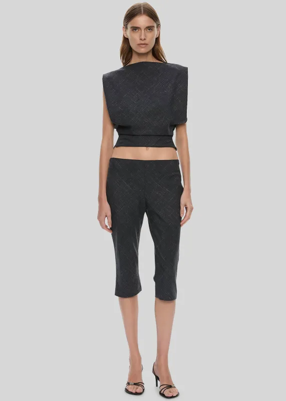 Christopher Esber Banyan Capri Pants - Tropical Charcoal Marle made by Christopher Esber