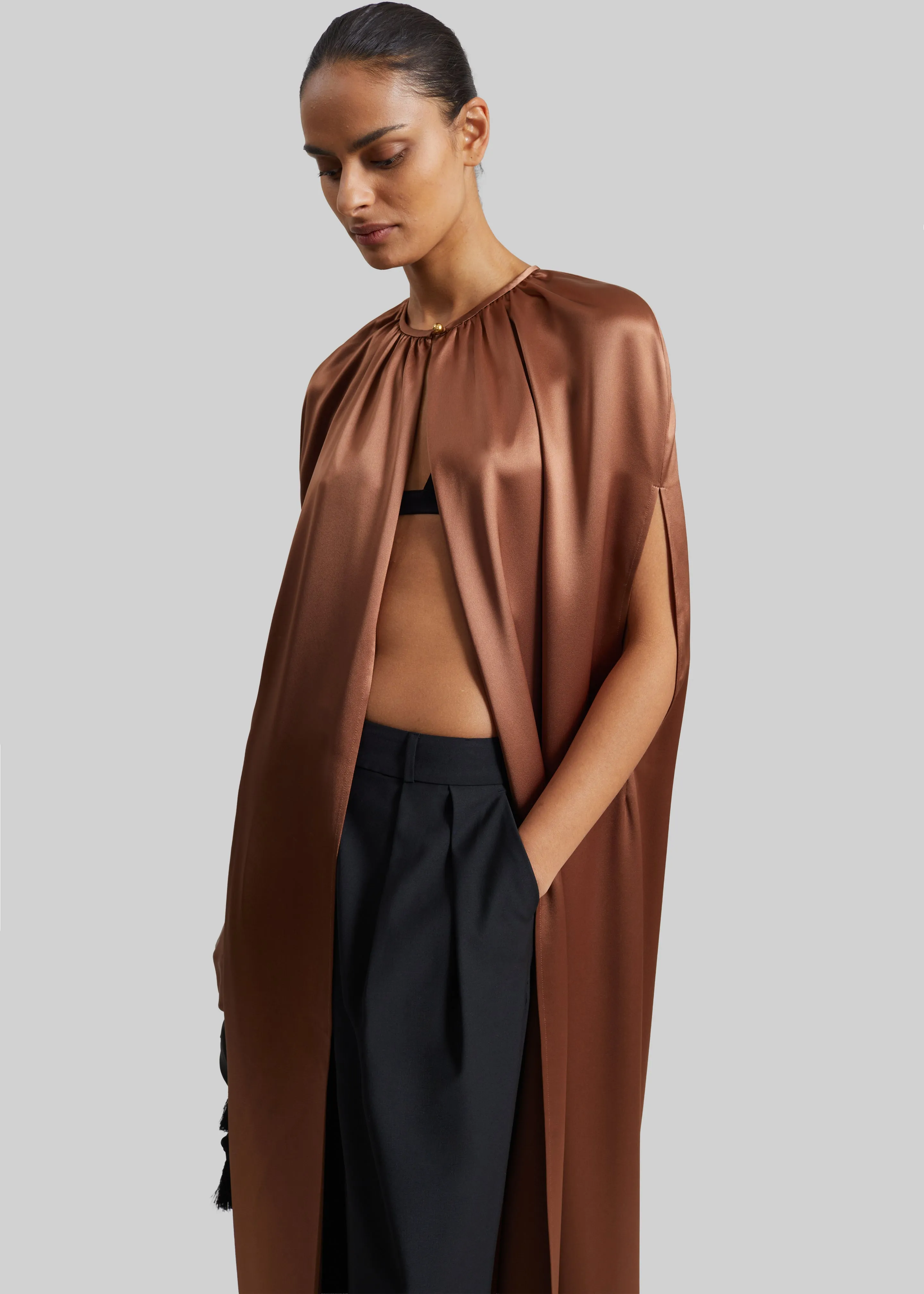 By Malene Birger Dallie Cape - Latte Brown sold by Frankie Shop product image thumbnail 3