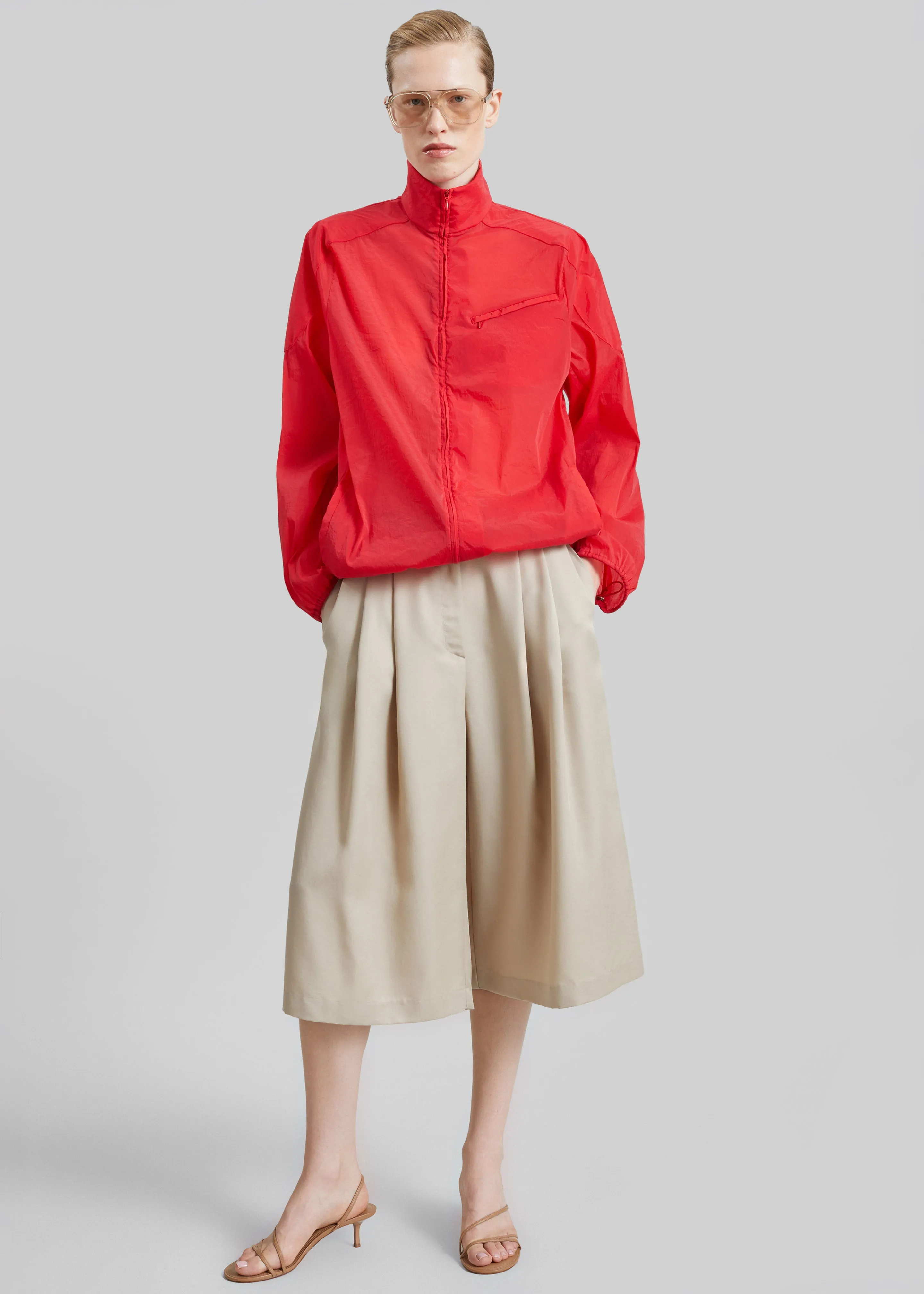 Christopher Esber Dannie Lucent Mottled Sheer Bomber - Flame sold by Frankie Shop product image thumbnail 3