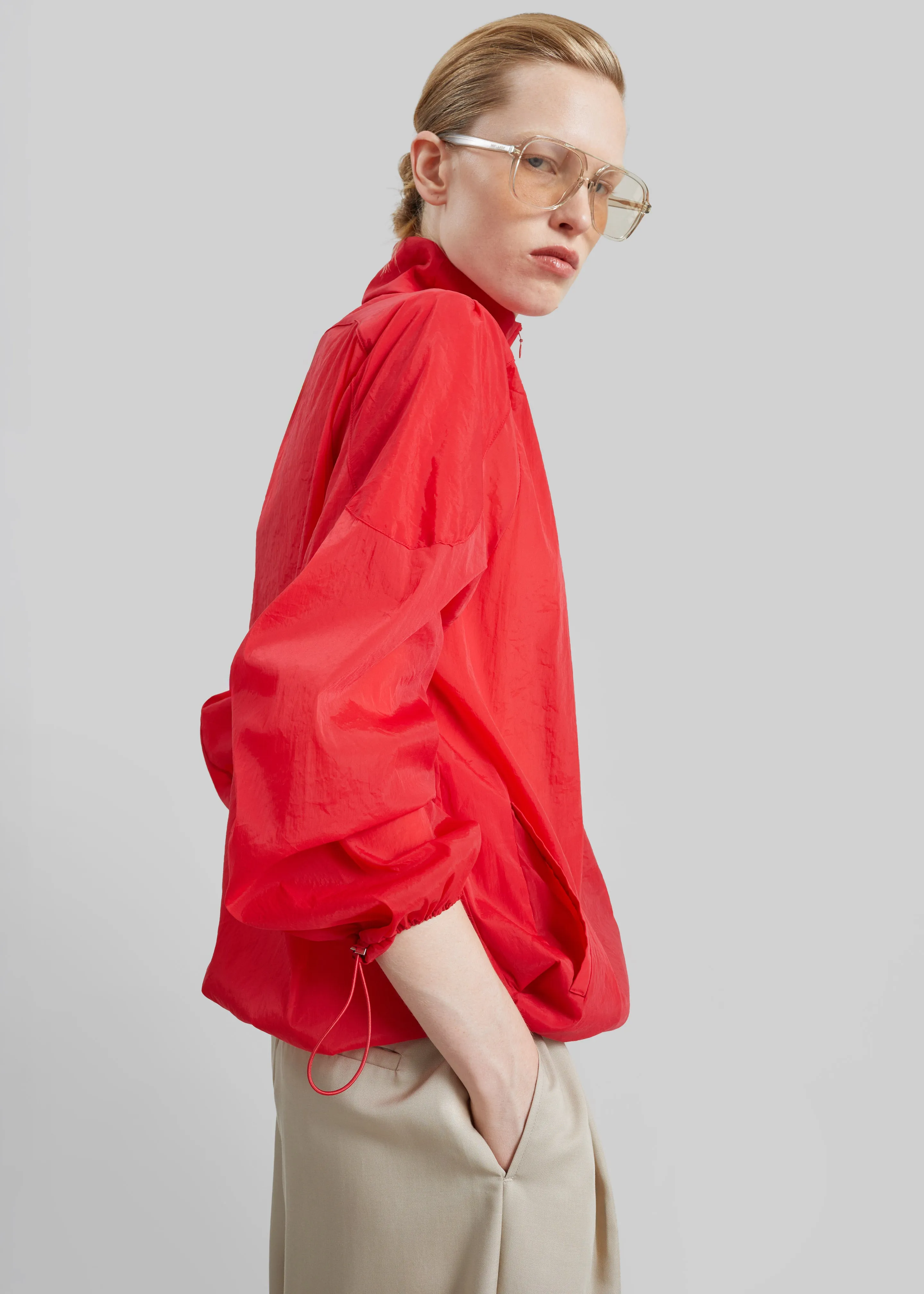 Christopher Esber Dannie Lucent Mottled Sheer Bomber - Flame sold by Frankie Shop product image thumbnail 5