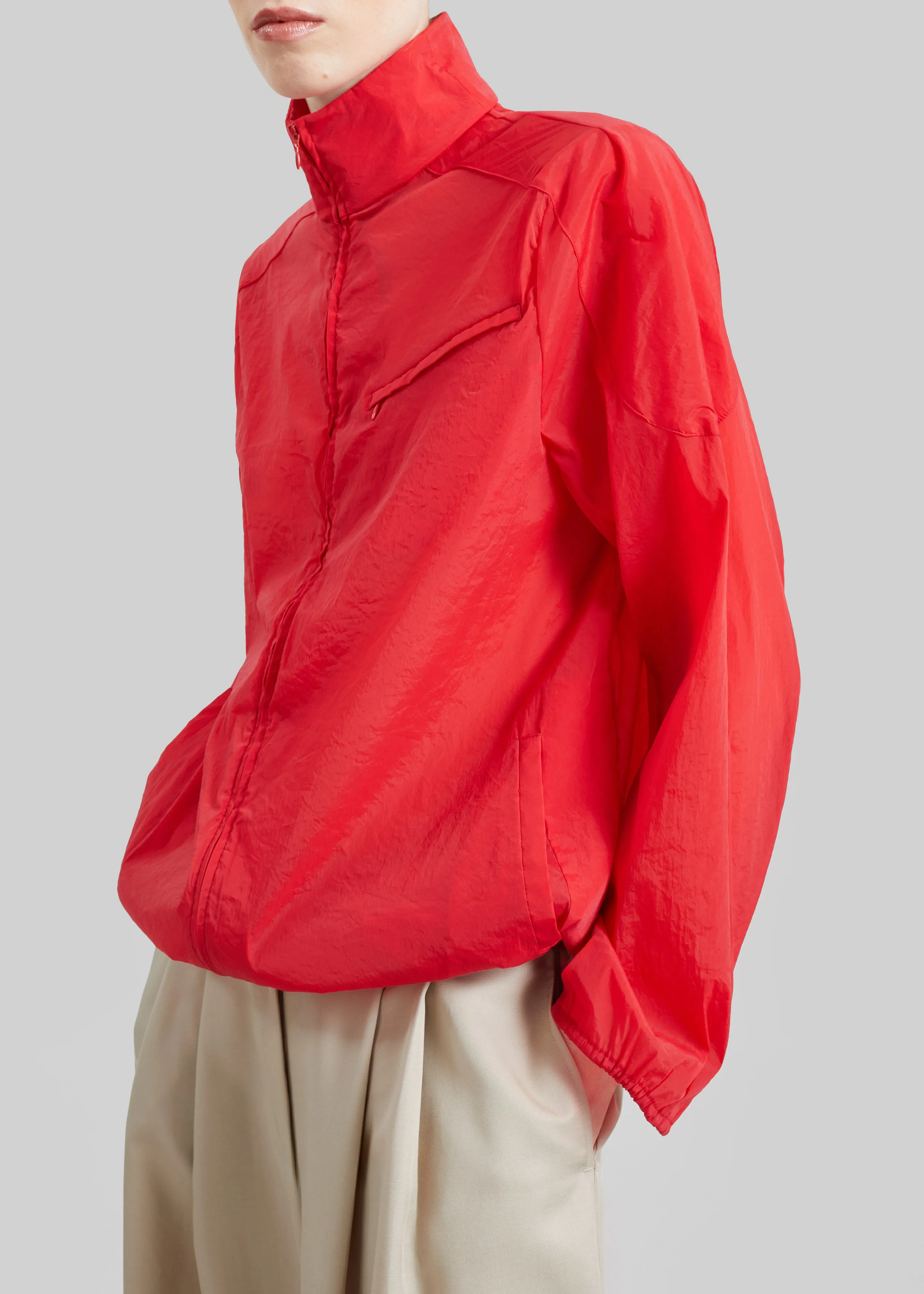 Christopher Esber Dannie Lucent Mottled Sheer Bomber - Flame sold by Frankie Shop product image thumbnail 4