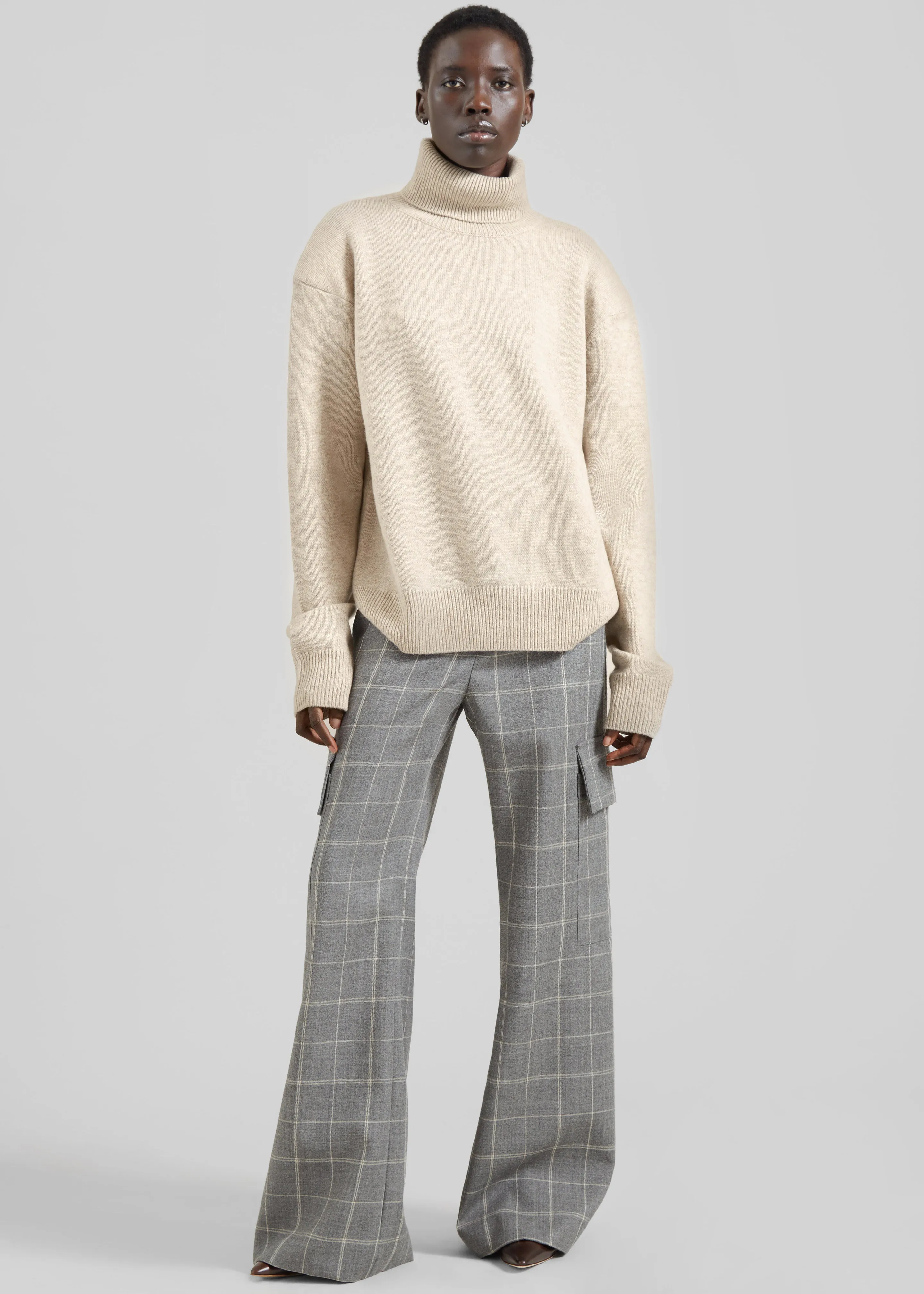 Gala Padded Knit Turtleneck - Light Beige sold by Frankie Shop product image thumbnail 2