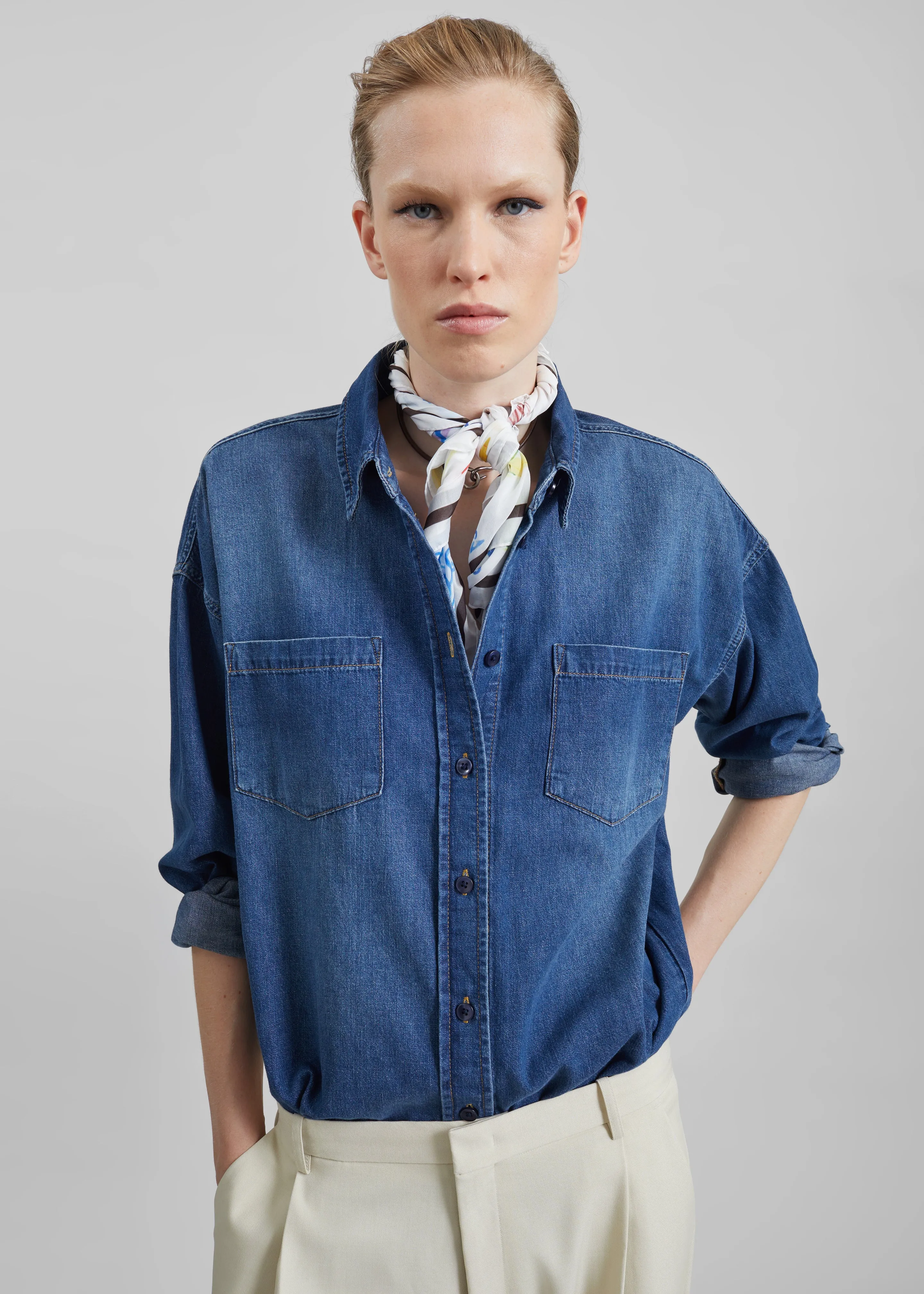 Deira Denim Shirt - Blue Wash sold by Frankie Shop product image thumbnail 5