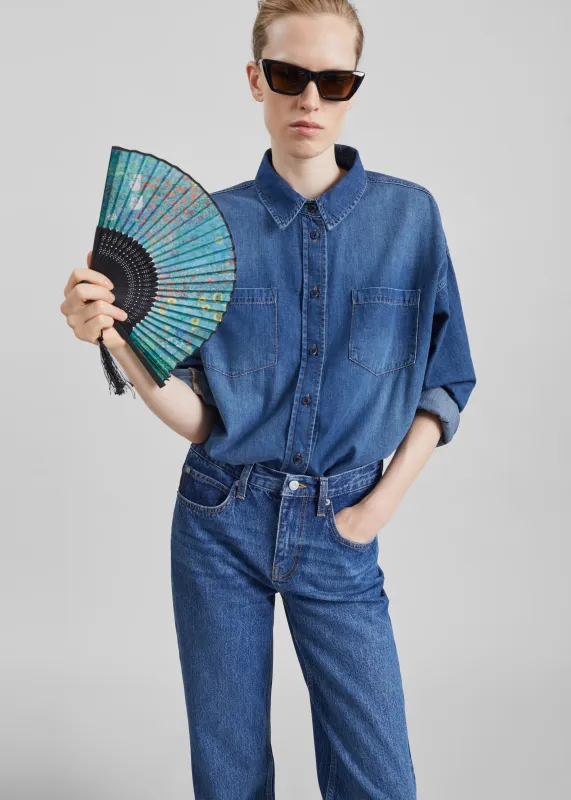 Deira Denim Shirt - Blue Wash made by Frankie Shop