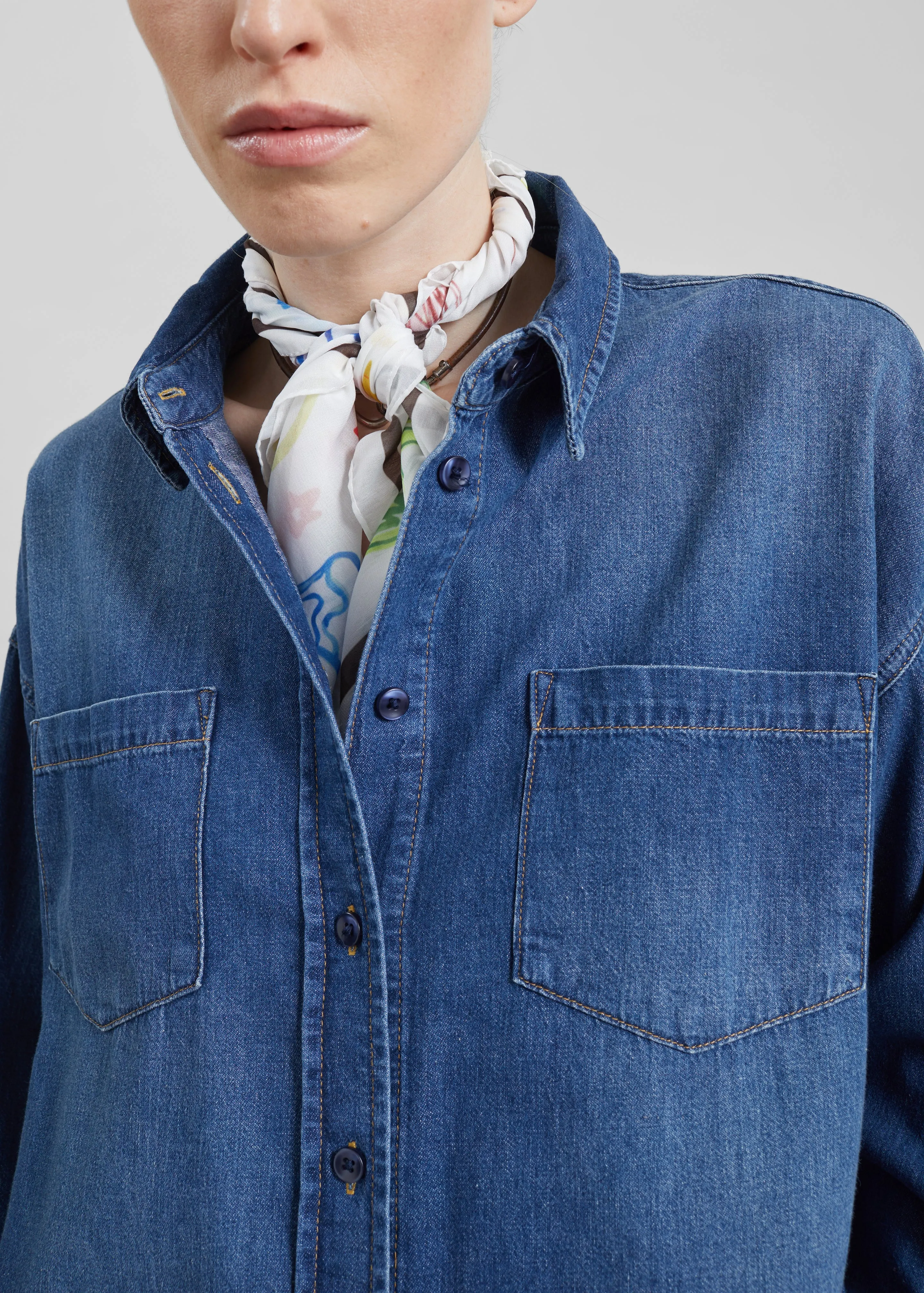 Deira Denim Shirt - Blue Wash sold by Frankie Shop product image thumbnail 4