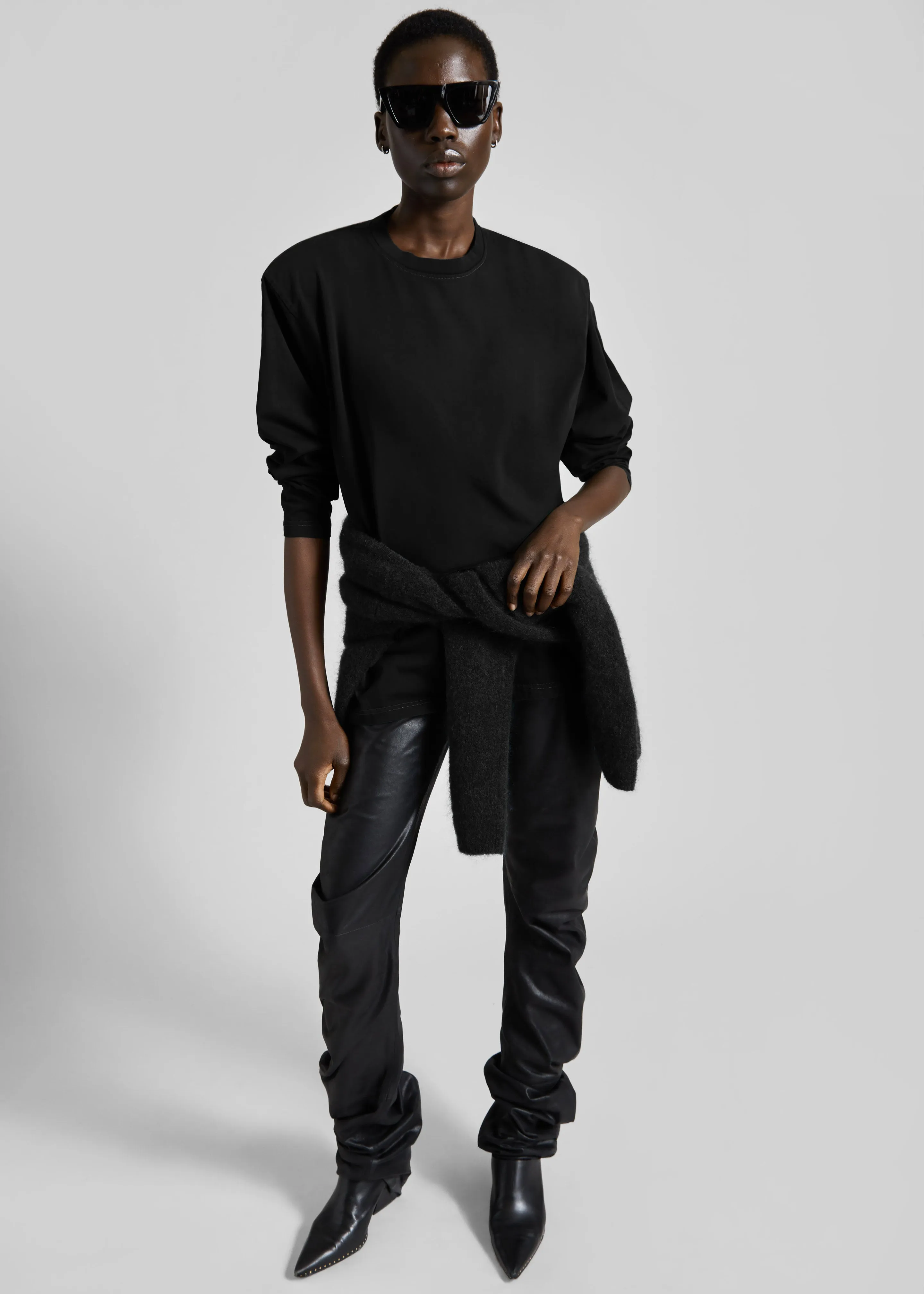 Jessa Leather Ruched Pants - Black sold by Frankie Shop product image thumbnail 2