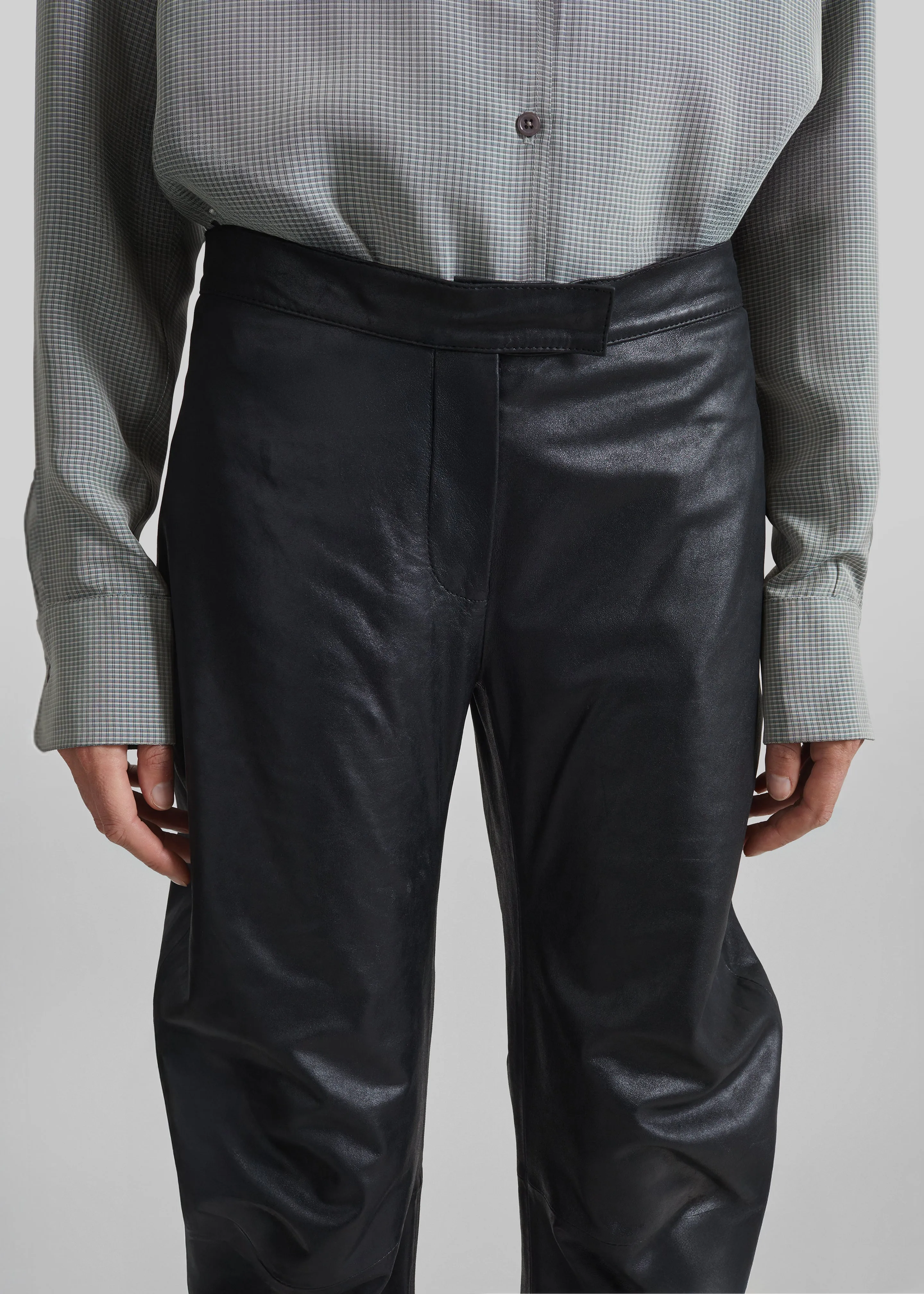 Jessa Leather Ruched Pants - Black sold by Frankie Shop product image thumbnail 5