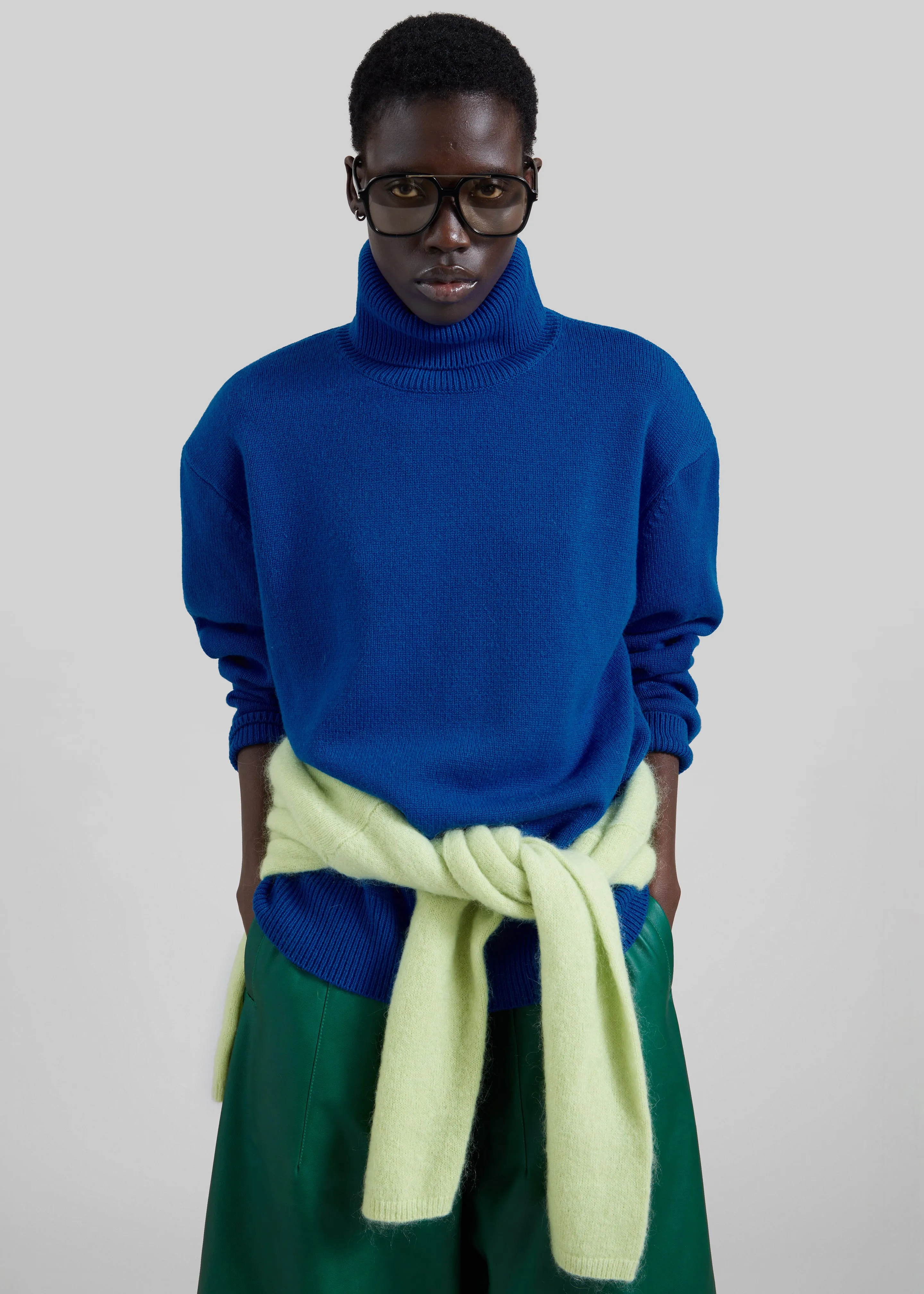 Gala Padded Knit Turtleneck - Blue sold by Frankie Shop product image thumbnail 4