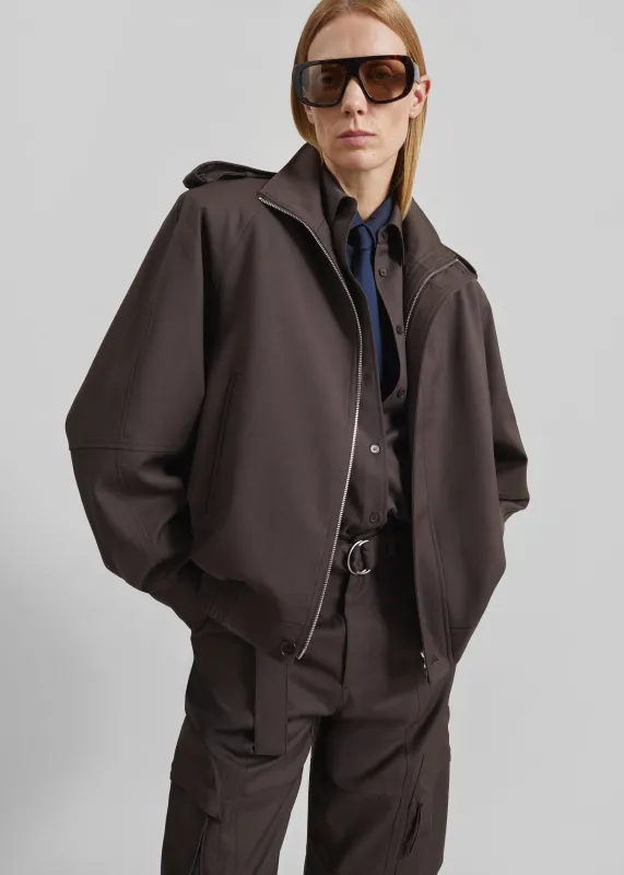 Kelly Padded Blouson - Brown made by Frankie Shop