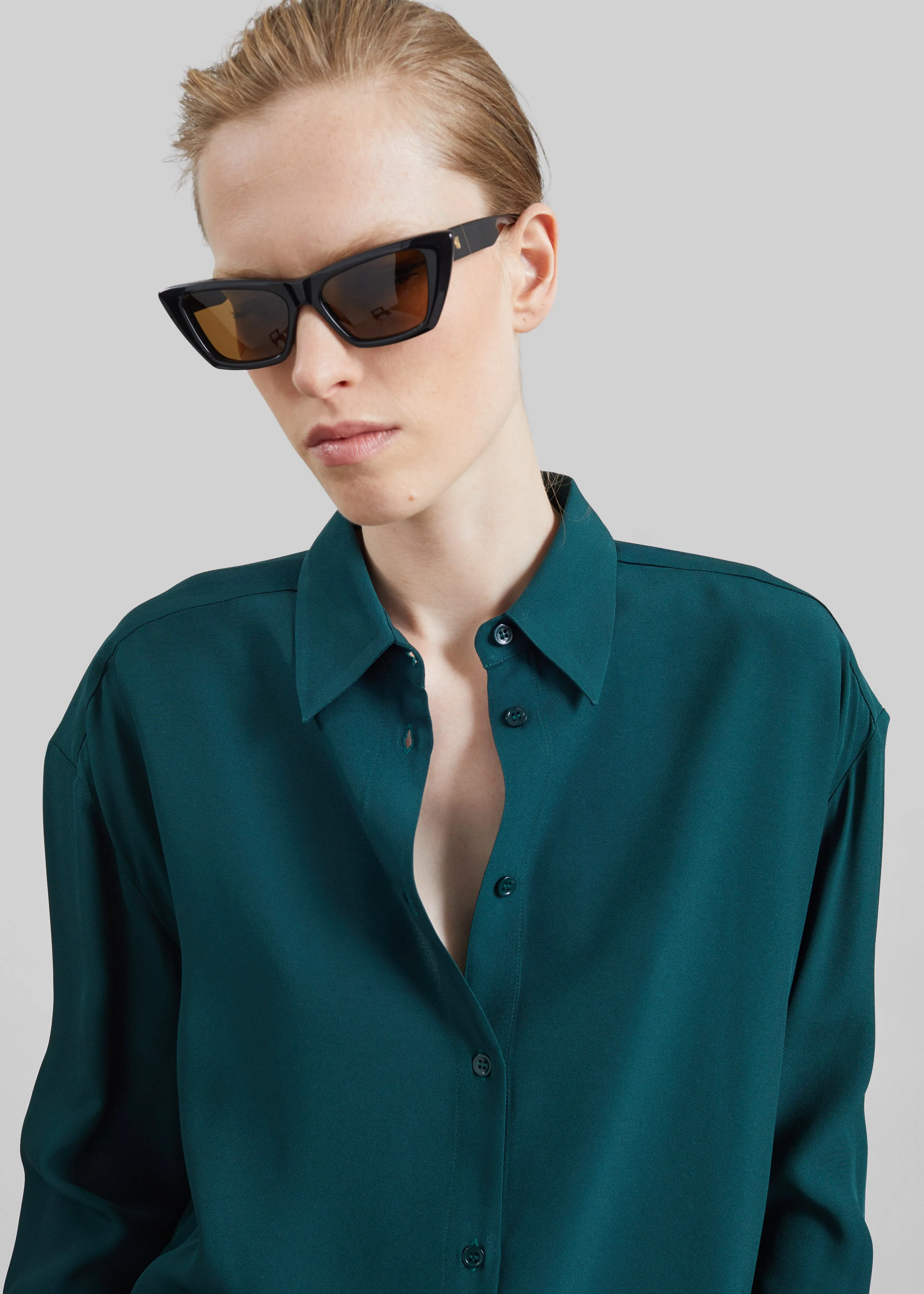 Bina Padded Shirt - Bottle Green sold by Frankie Shop