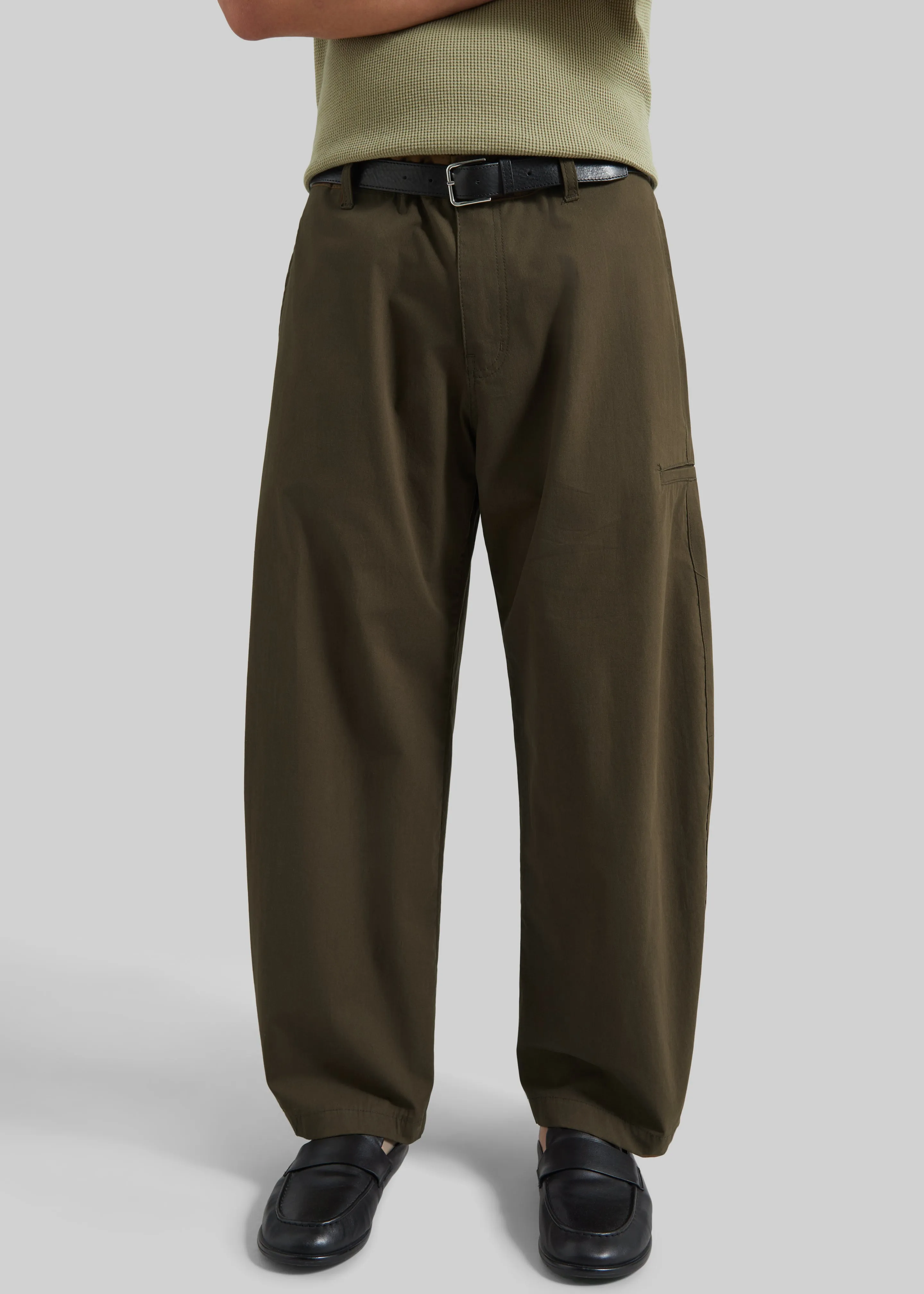 Velet Barrel Leg Pants - Olive Brown sold by Frankie Shop product image thumbnail 4
