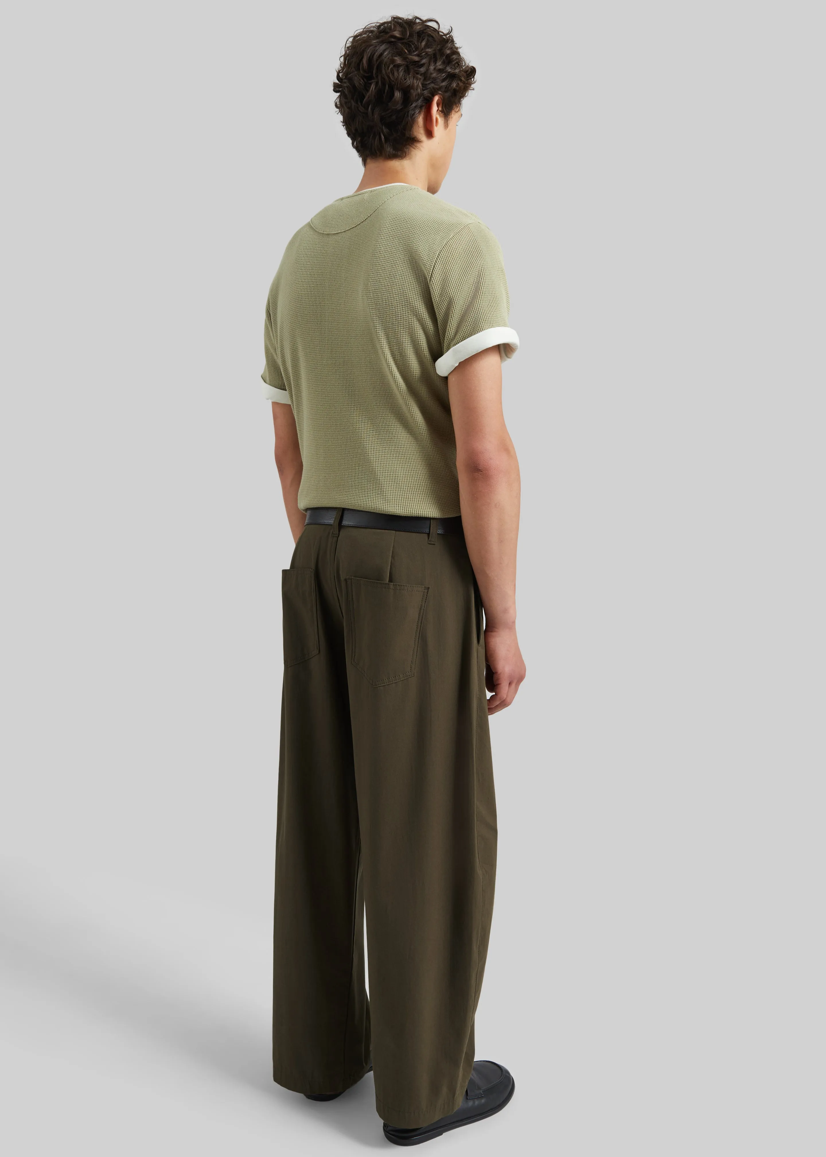 Velet Barrel Leg Pants - Olive Brown sold by Frankie Shop product image thumbnail 5