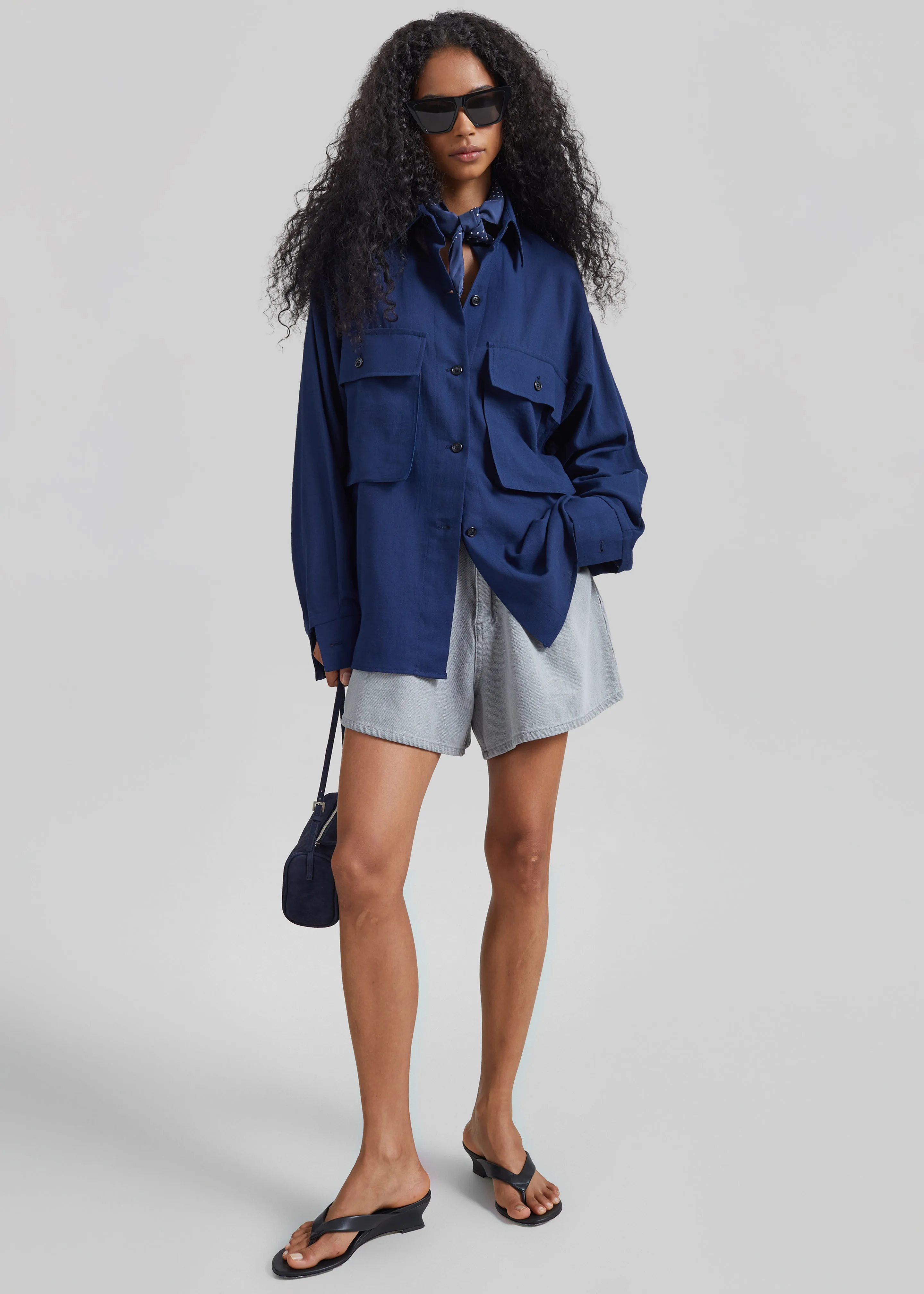 Vito Utility Shirt - Navy sold by Frankie Shop product image thumbnail 4