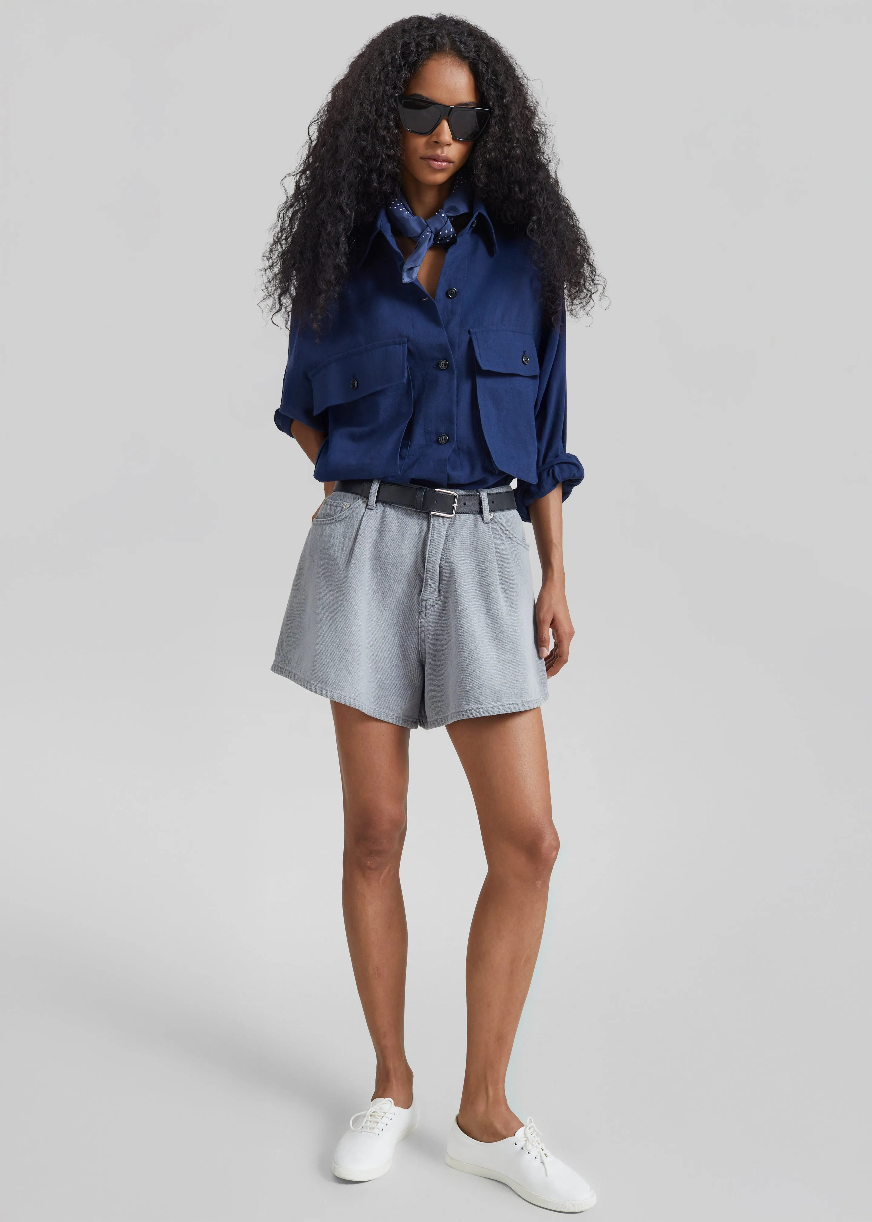 Vito Utility Shirt - Navy sold by Frankie Shop product image thumbnail 2