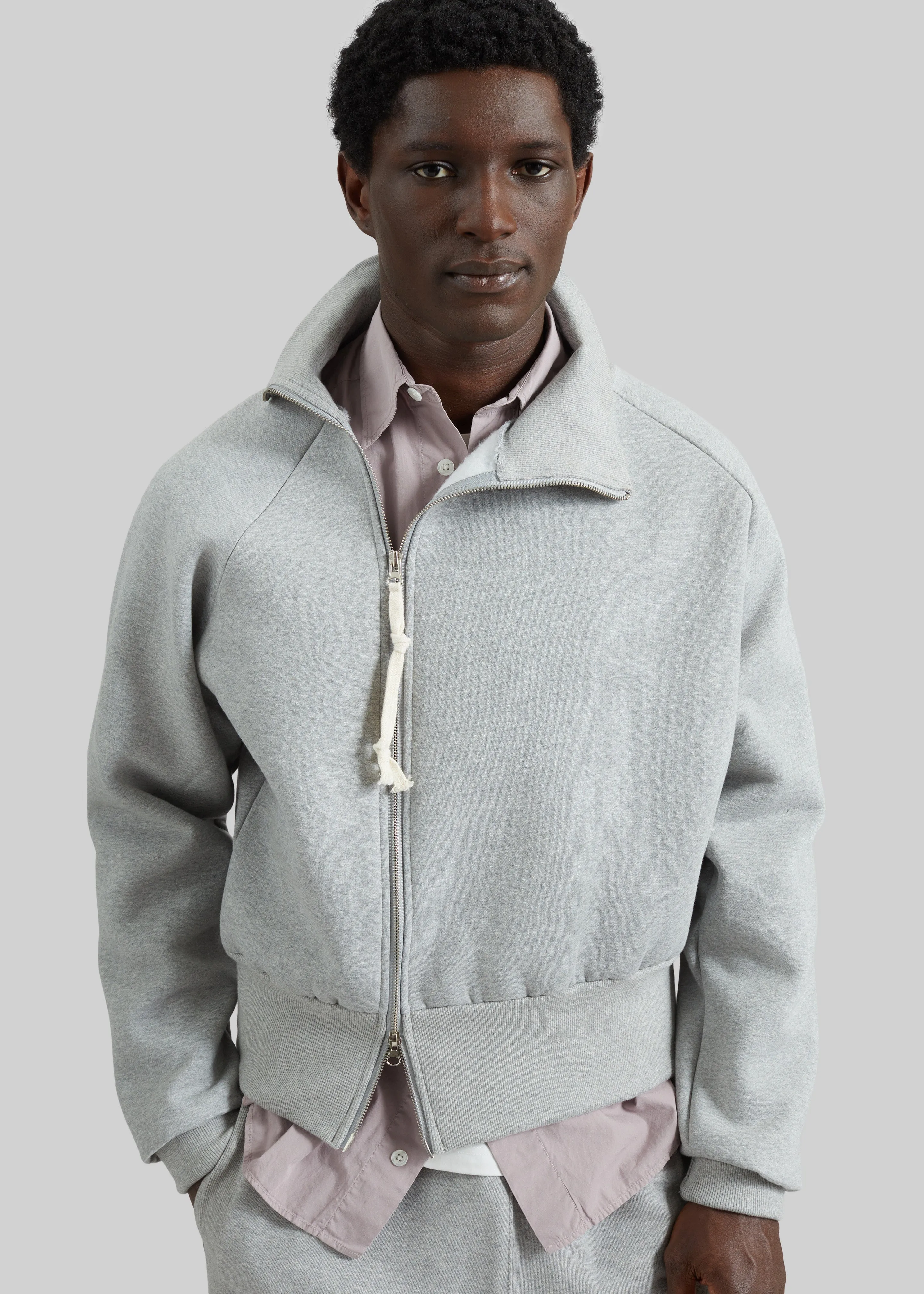 Dexter Off-Center Zip Jacket - Grey sold by Frankie Shop product image thumbnail 2