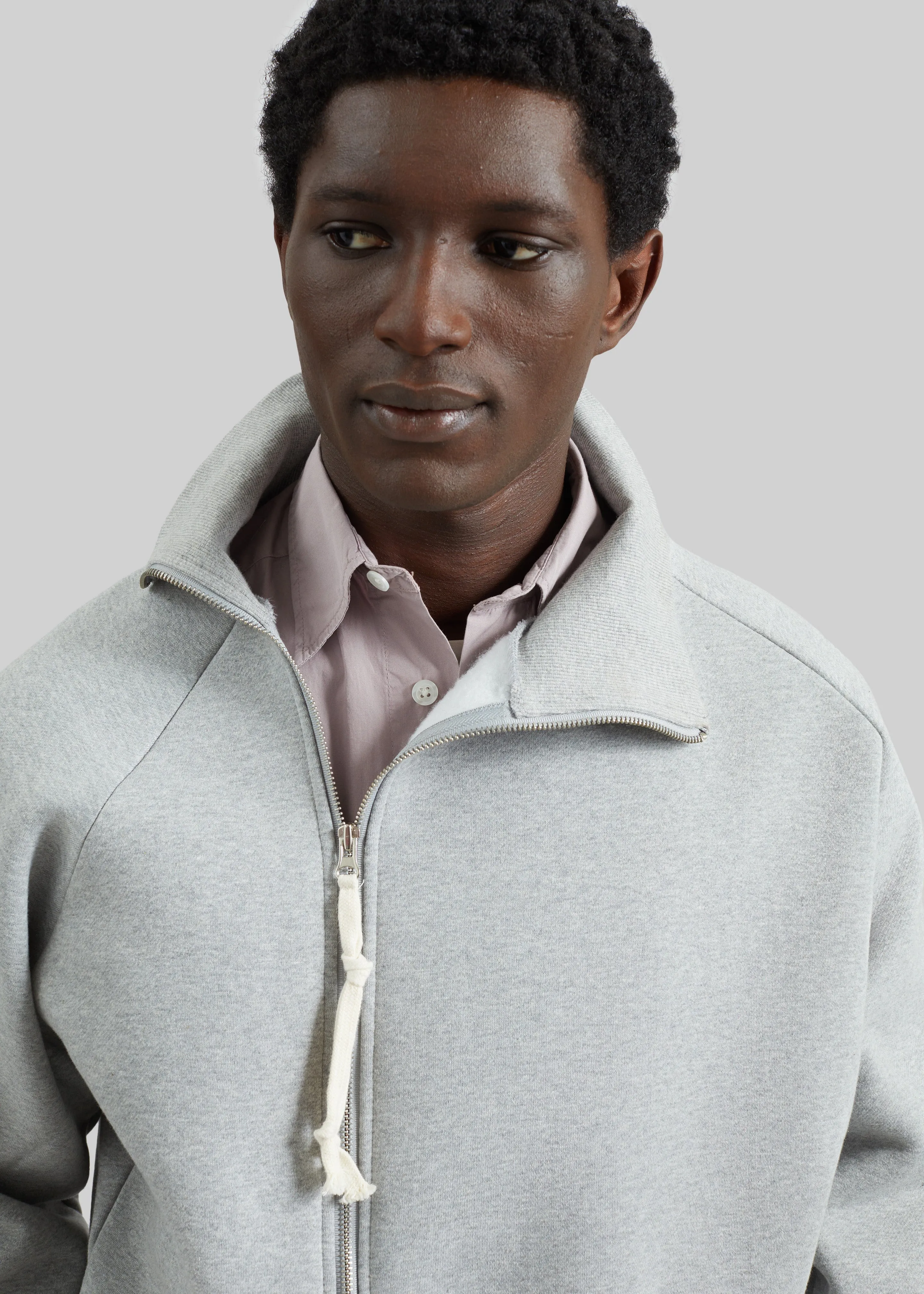 Dexter Off-Center Zip Jacket - Grey sold by Frankie Shop product image thumbnail 3