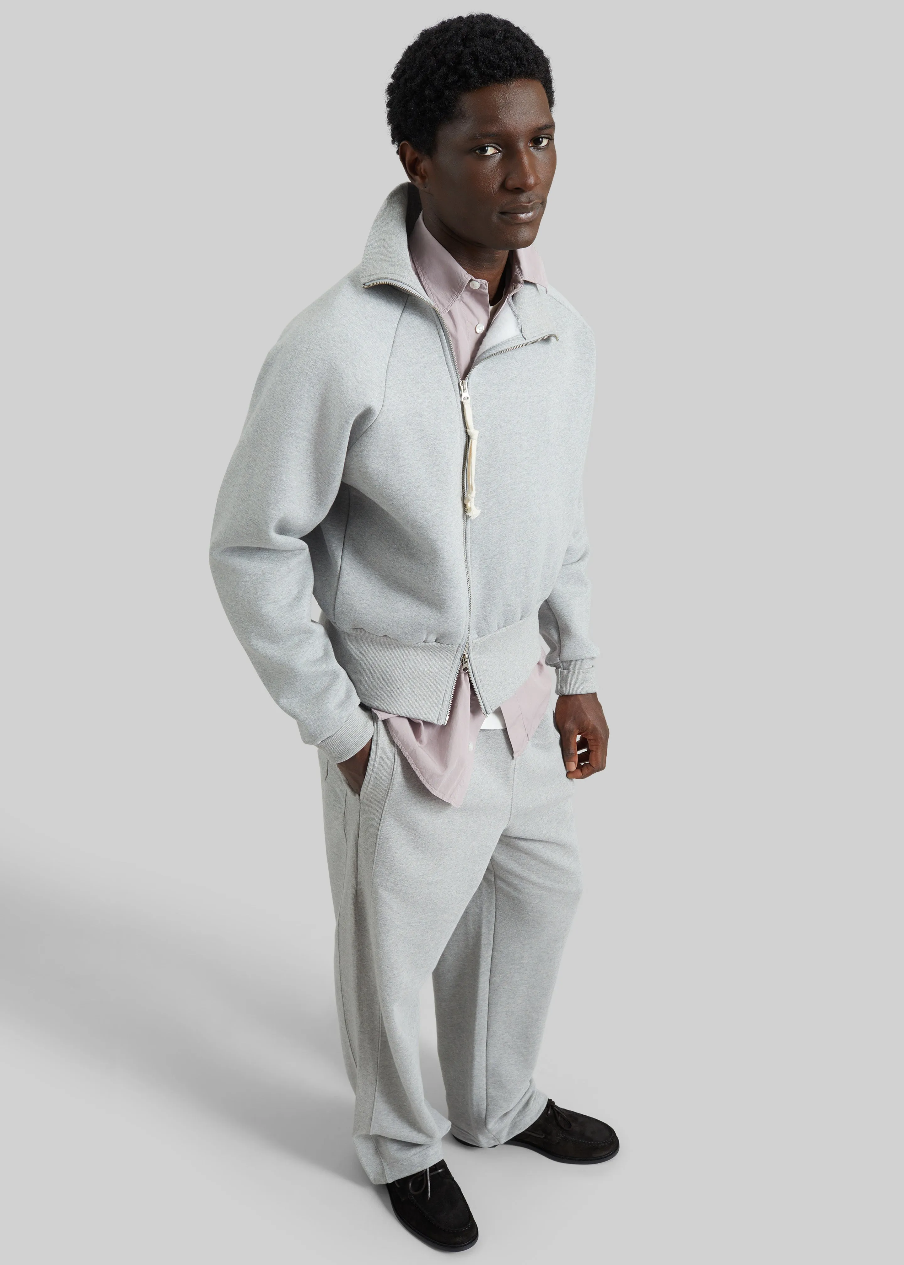 Dexter Off-Center Zip Jacket - Grey sold by Frankie Shop product image thumbnail 4