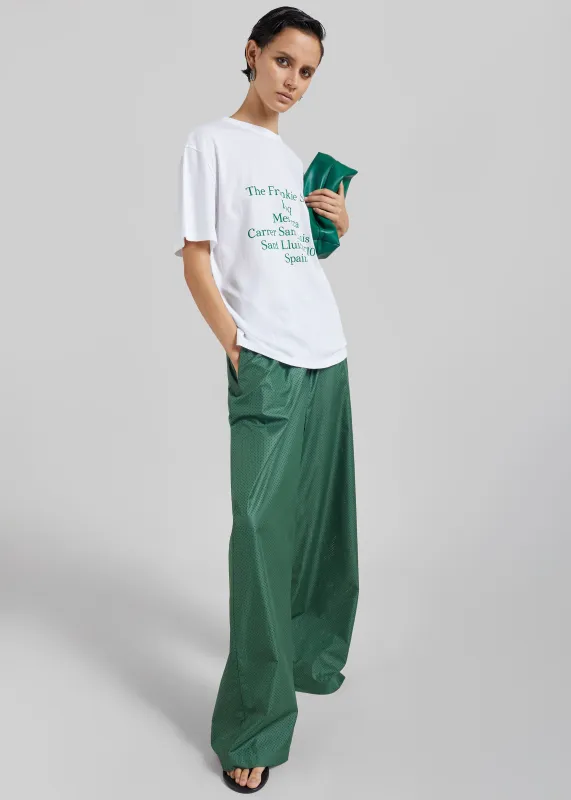 Baxter Perforated Track Pants - Hunter Green made by Frankie Shop