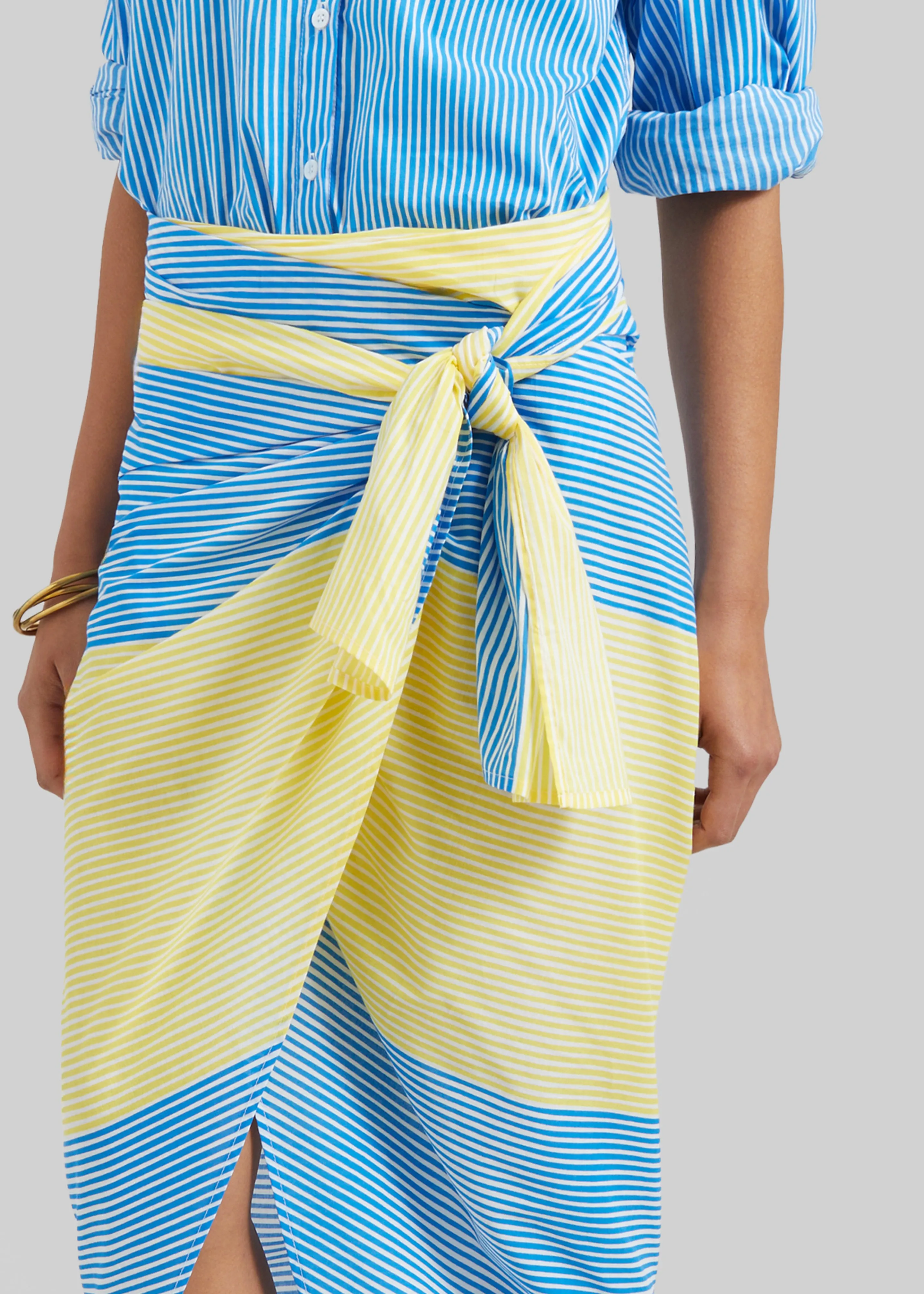 Thira Wrap Skirt - Yellow Stripe sold by Frankie Shop product image thumbnail 4