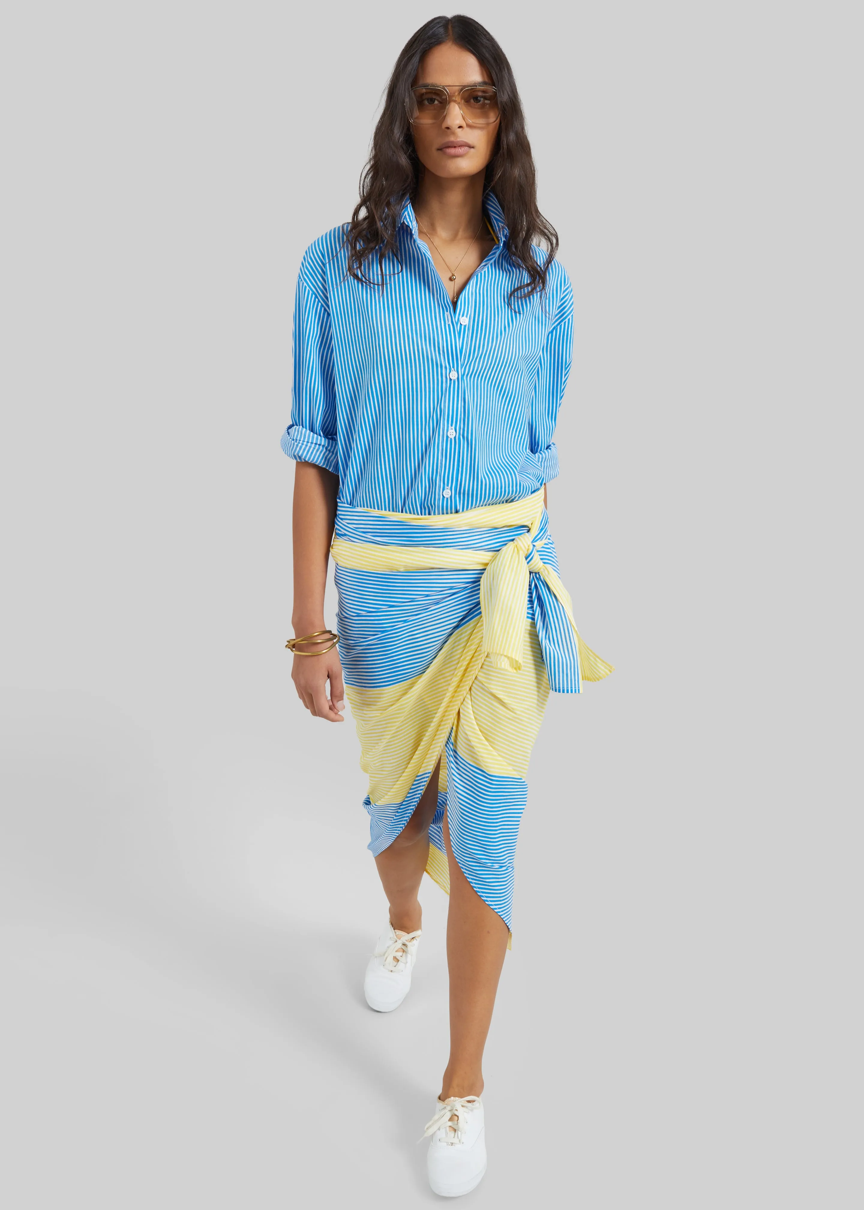 Peri Cotton Shirt - Blue/White Stripe sold by Frankie Shop product image thumbnail 5