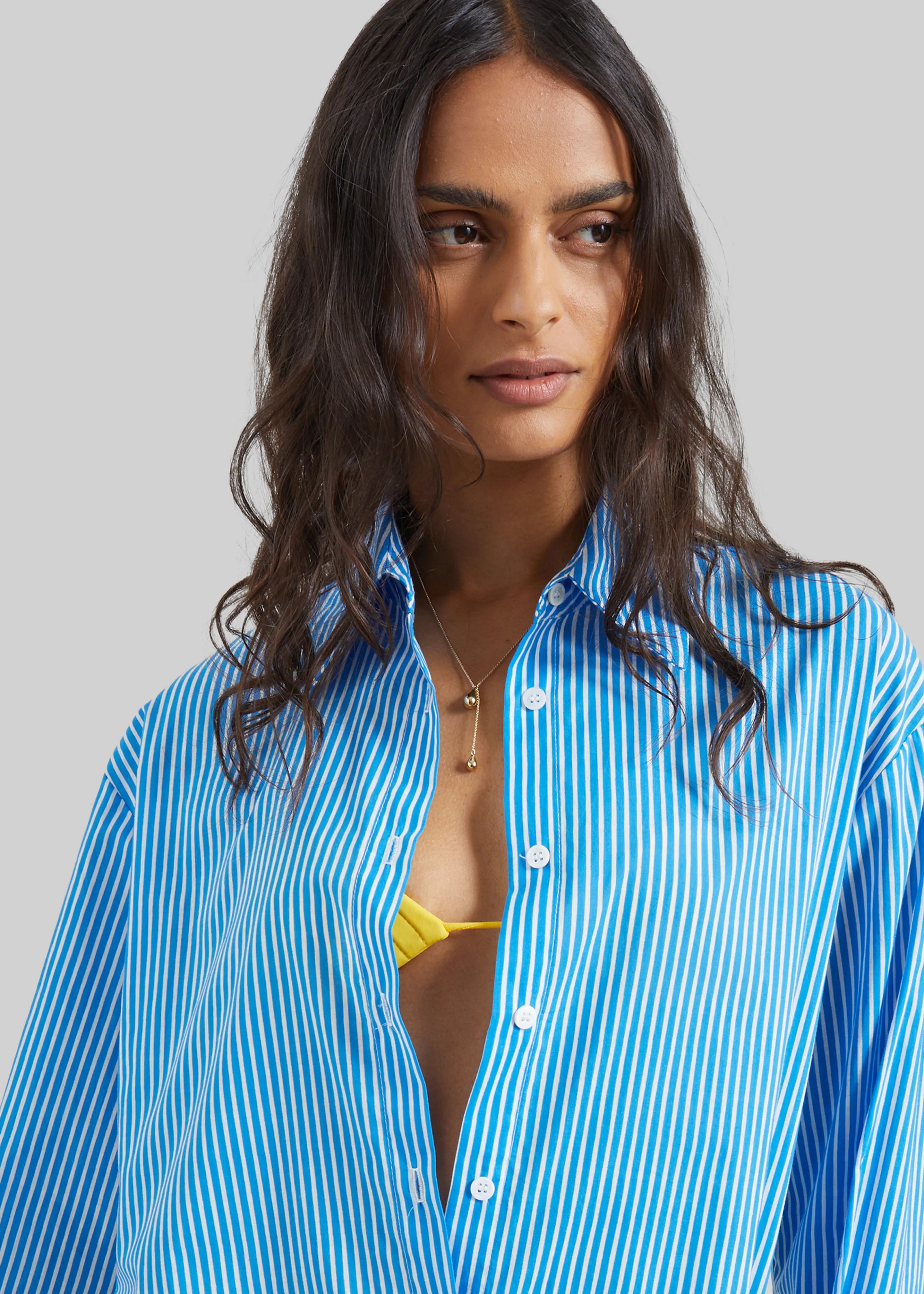Peri Cotton Shirt - Blue/White Stripe sold by Frankie Shop product image thumbnail 2
