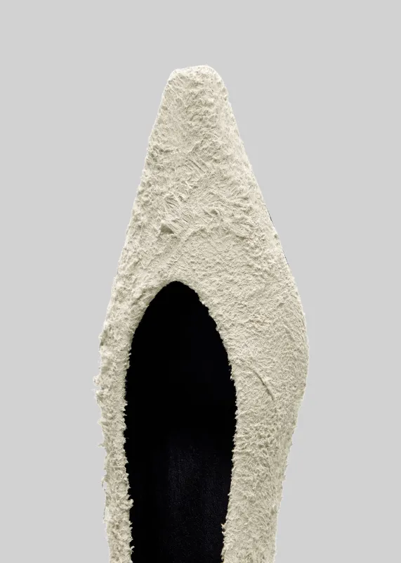 Loulou de Saison Marthe Kitten Heel Pumps - Ivory made by Loulou De Saison