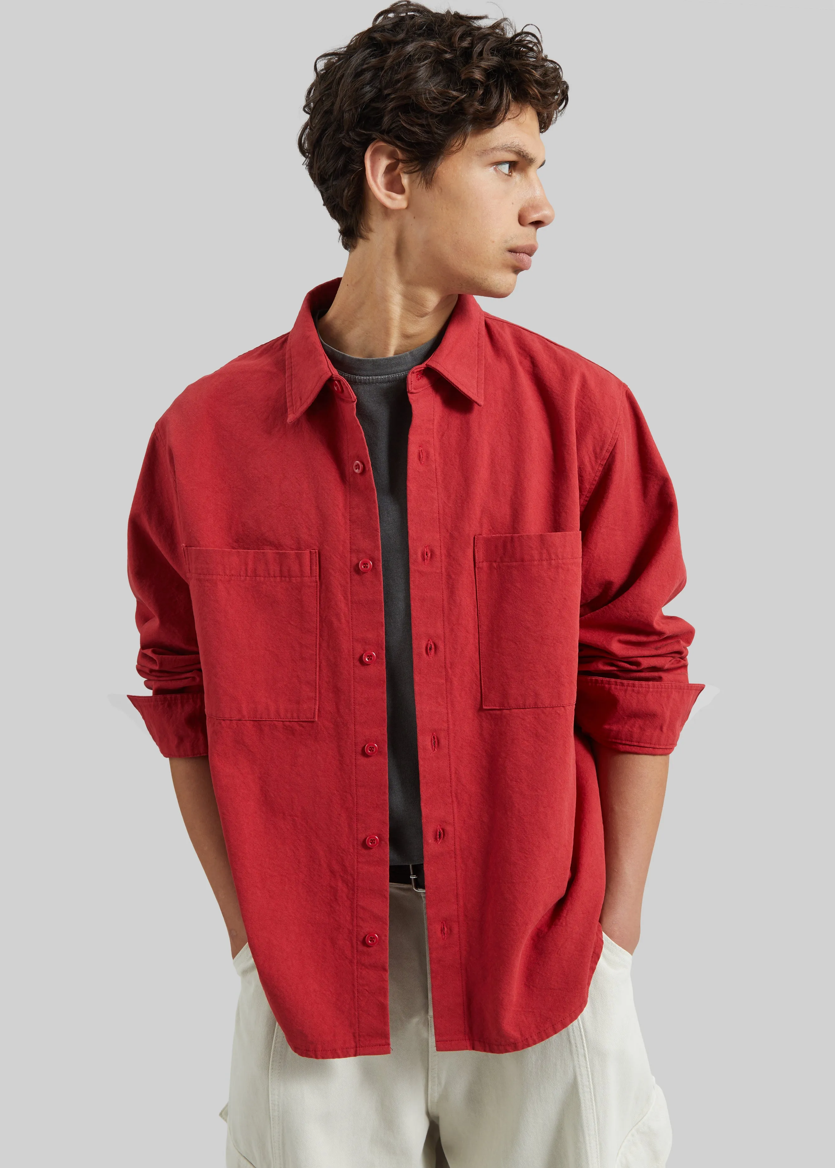 Keller Cotton Shirt - Red sold by Frankie Shop