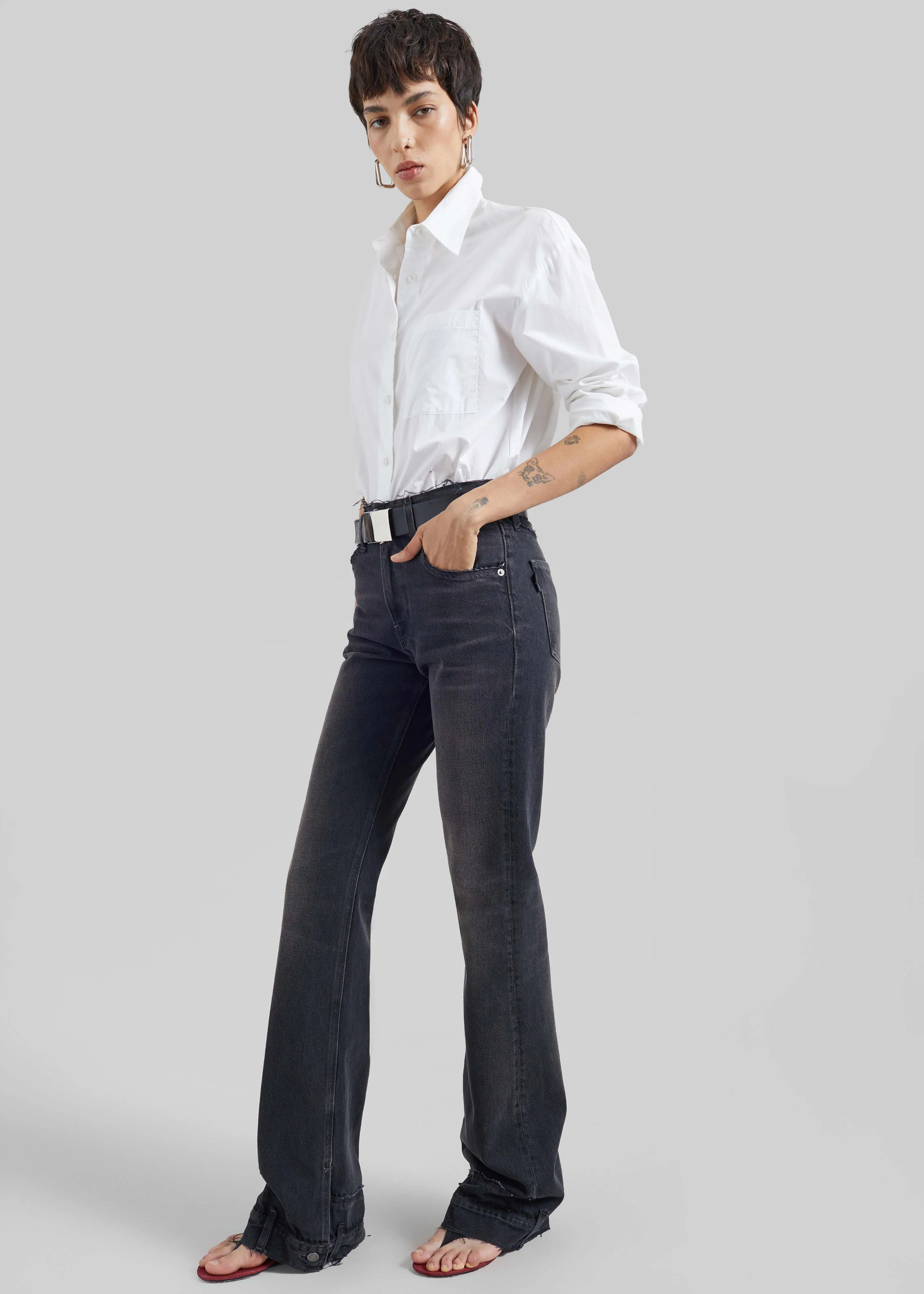 Haikure Flora Cut Denim Pants - Vintage Black sold by Frankie Shop product image thumbnail 5