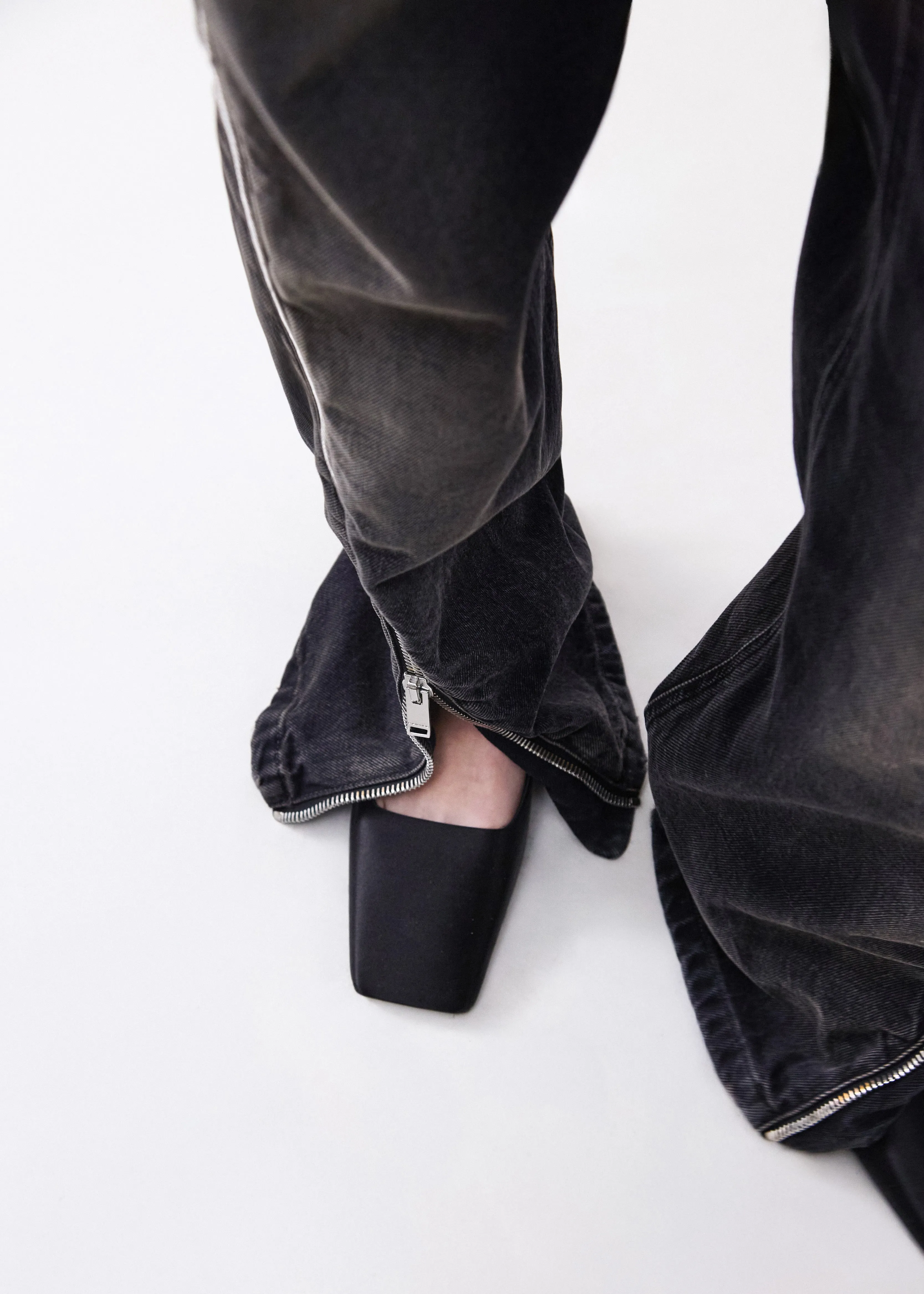 Haikure Bonnie Zip Denim Pants - Vintage Black sold by Frankie Shop product image thumbnail 3