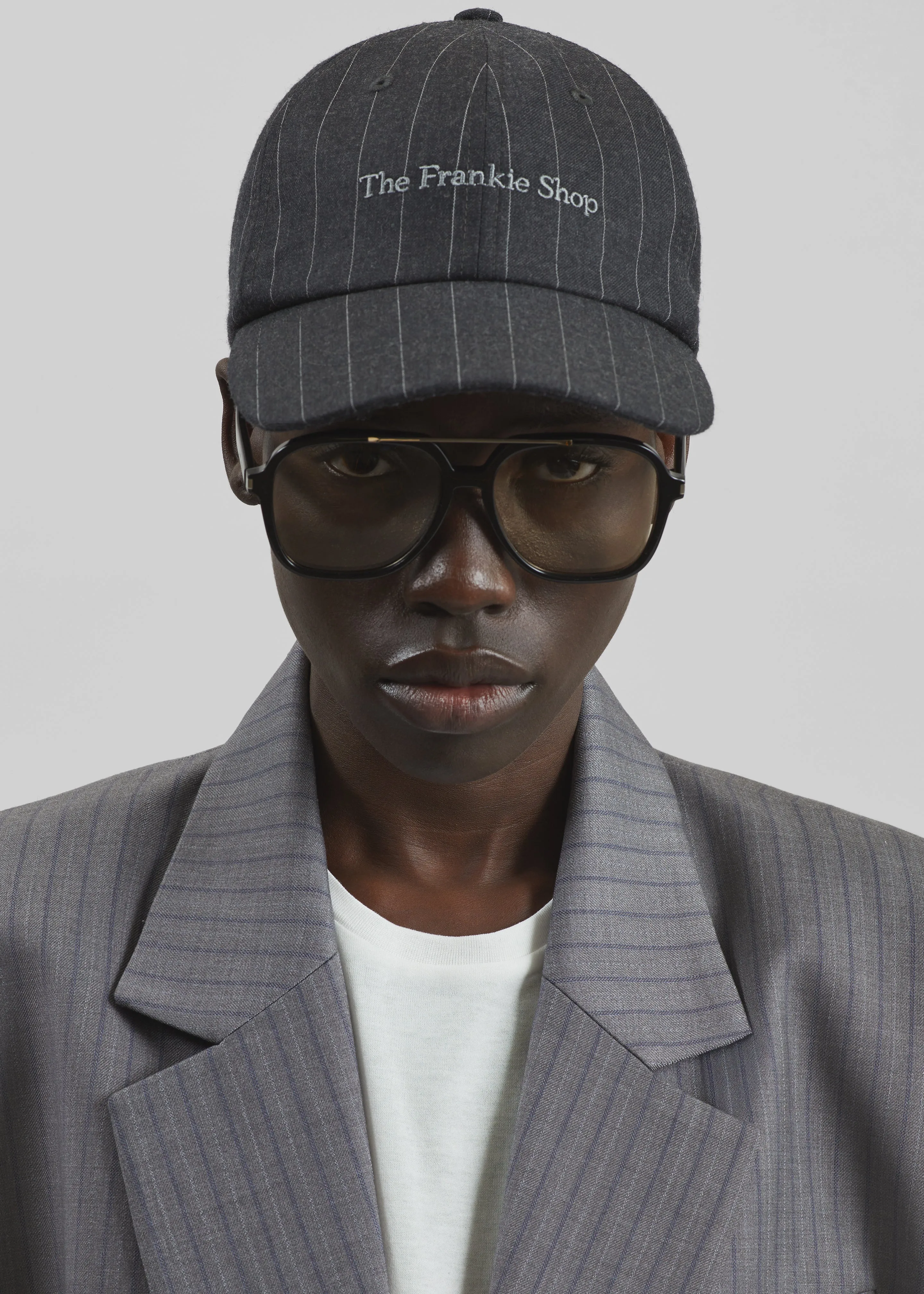 Frankie Baseball Cap - Charcoal/White Pinstripe sold by Frankie Shop product image thumbnail 2