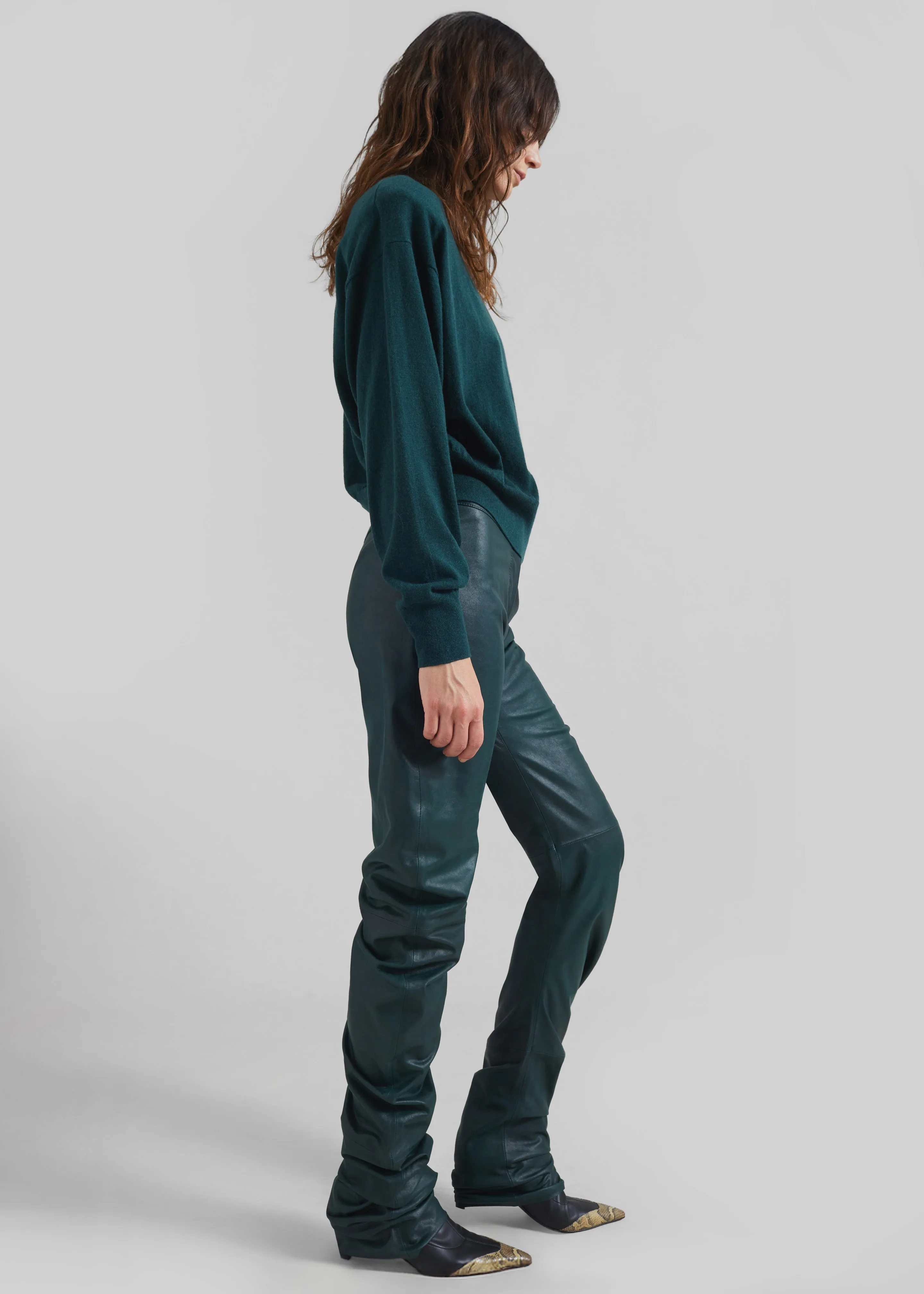 Rue Padded High Neck Sweater - Bottle Green sold by Frankie Shop product image thumbnail 5