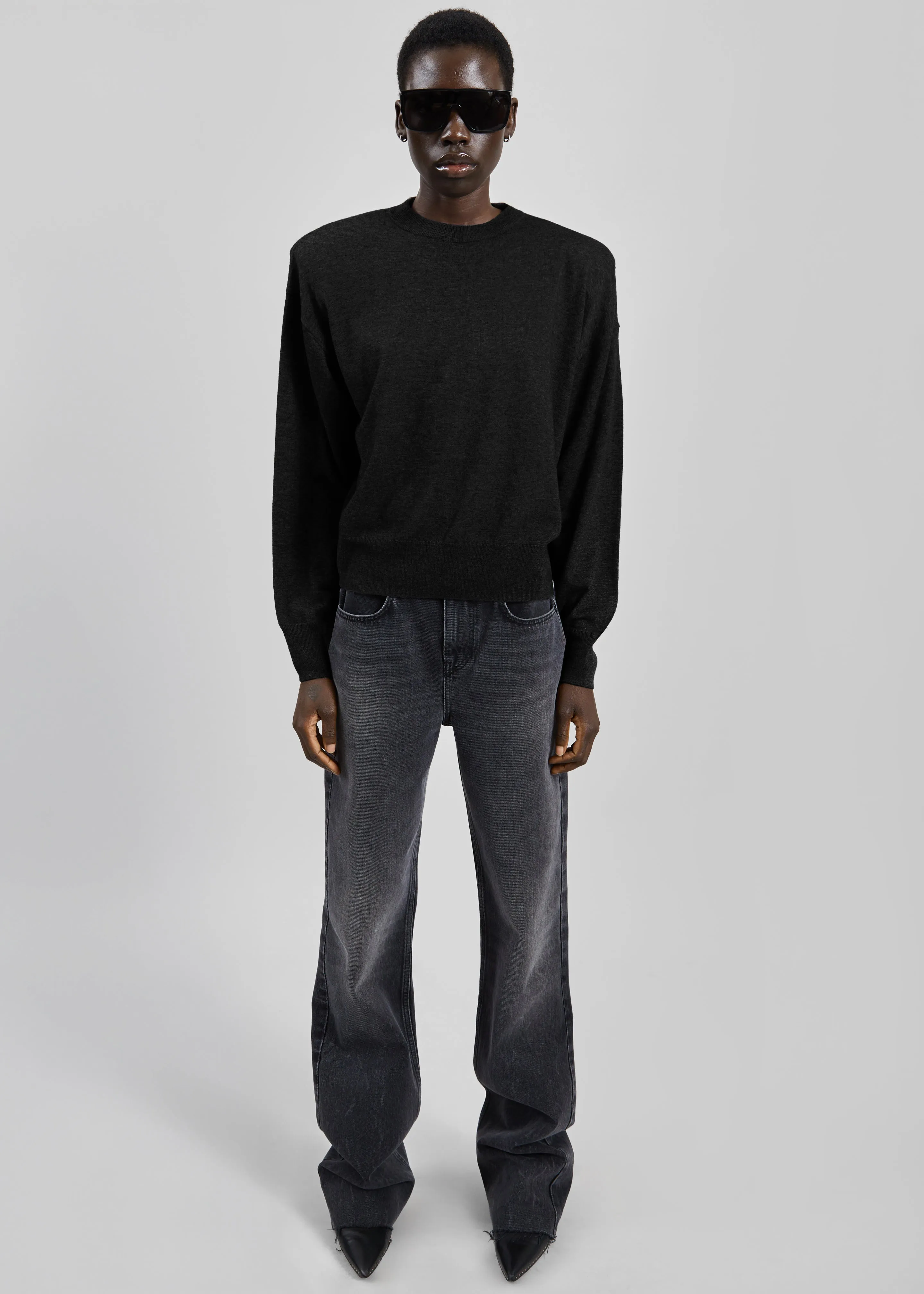 Rue Padded High Neck Sweater - Black sold by Frankie Shop product image thumbnail 2