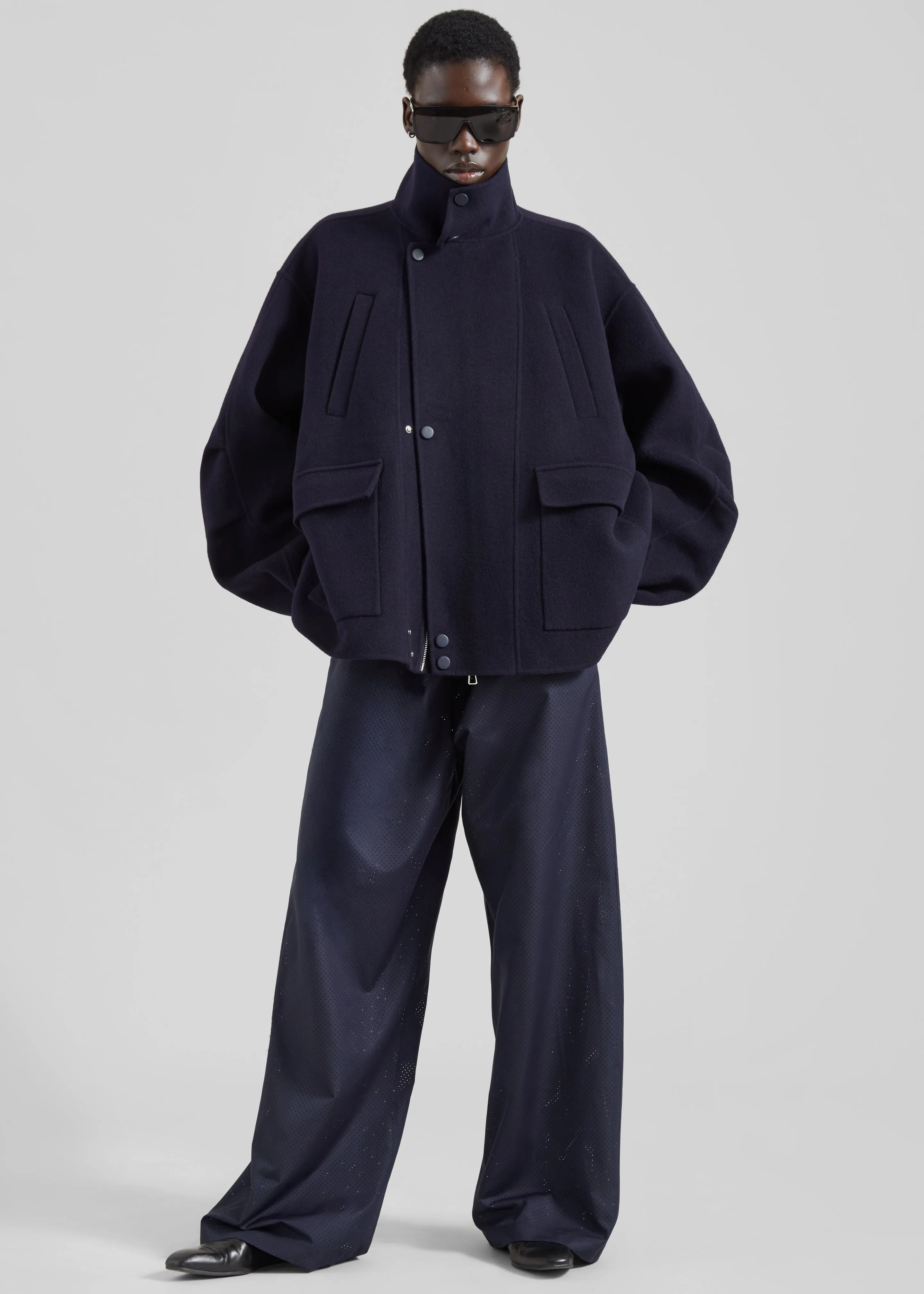 Baxter Perforated Track Pants - Navy sold by Frankie Shop product image thumbnail 4