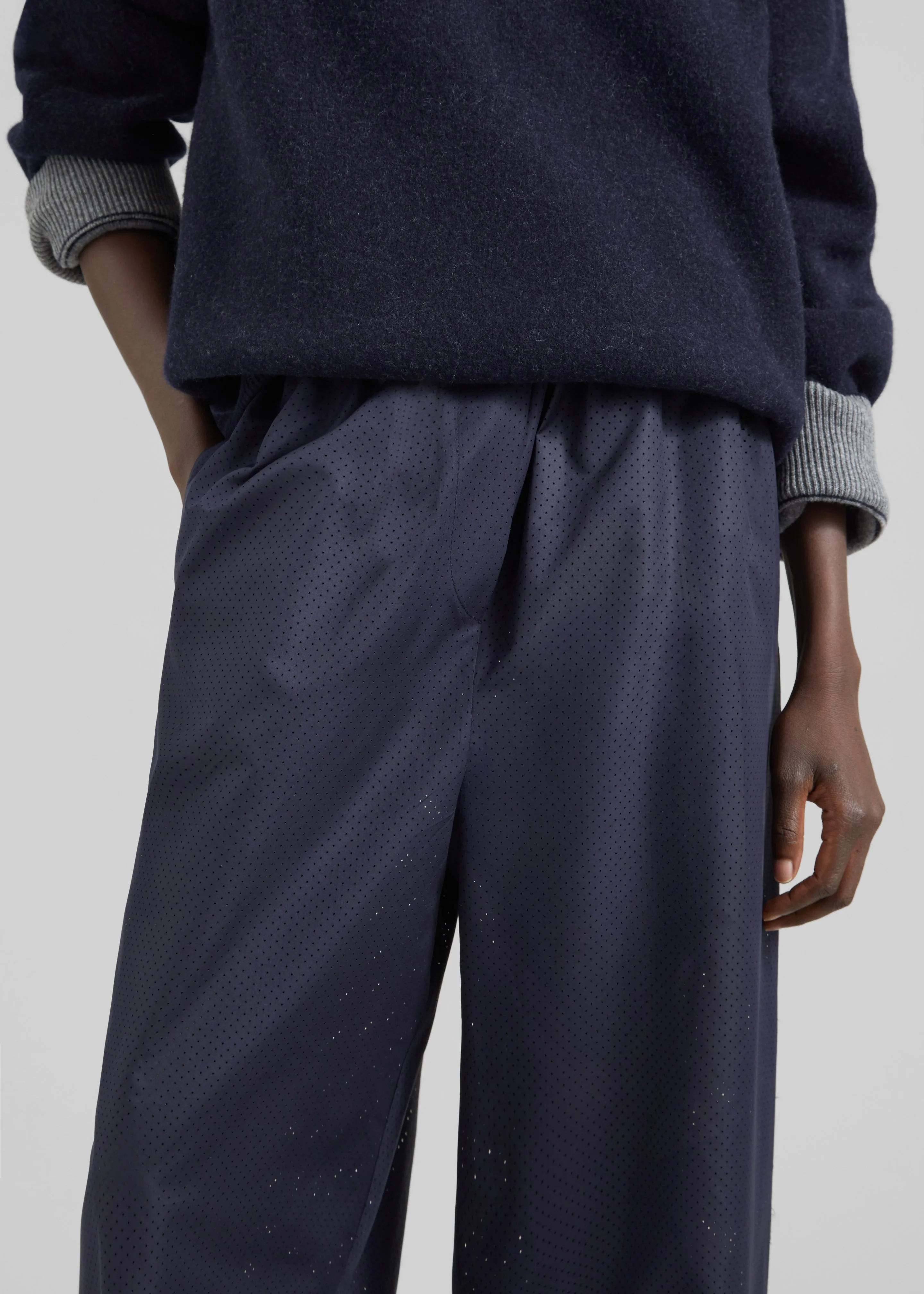 Baxter Perforated Track Pants - Navy sold by Frankie Shop product image thumbnail 3
