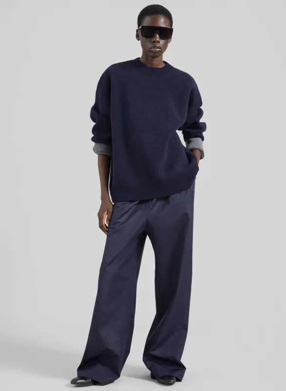 Baxter Perforated Track Pants - Navy made by Frankie Shop
