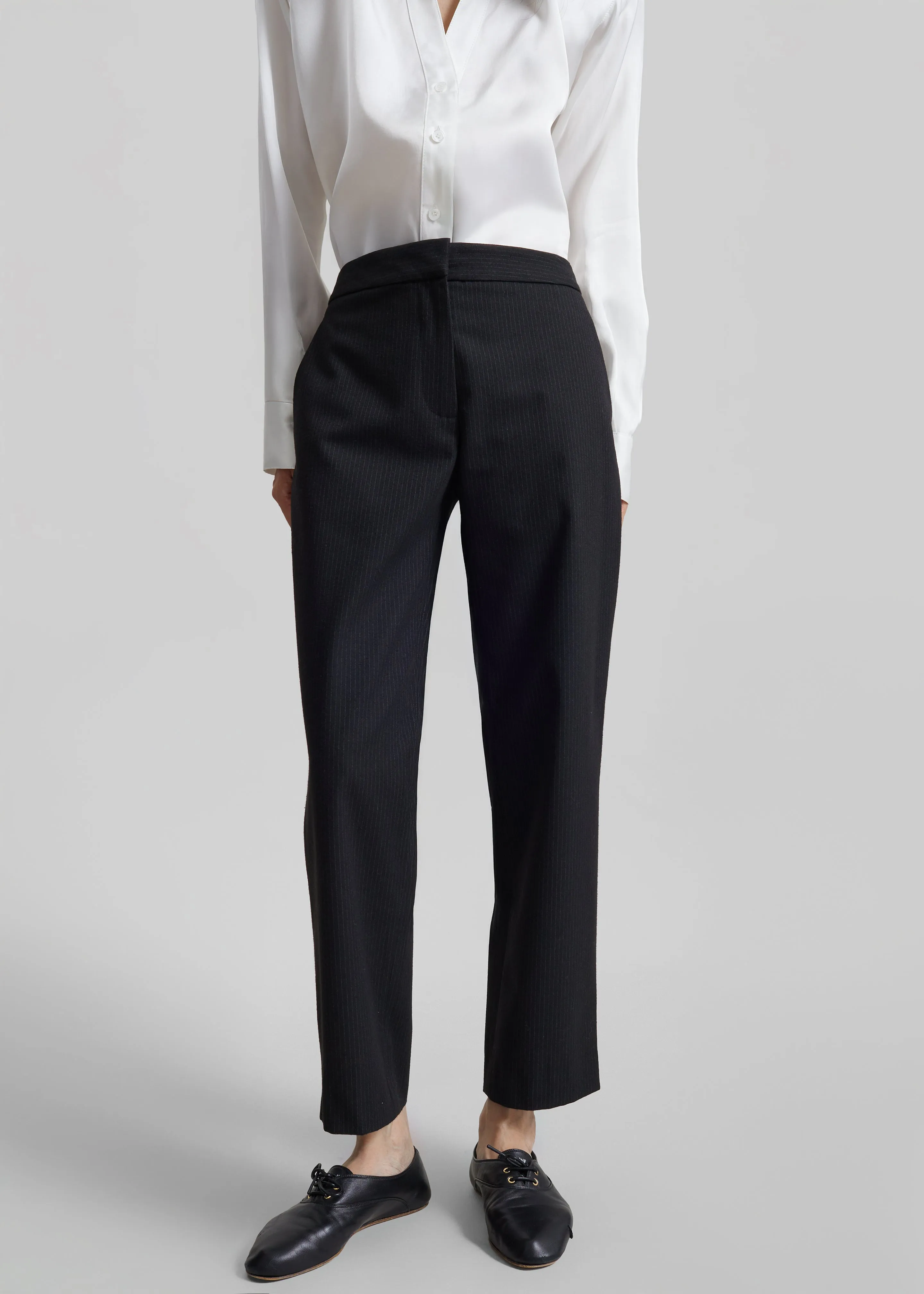 Jet Slim Tailored Trousers - Black/White Pinstripe sold by Frankie Shop product image thumbnail 5