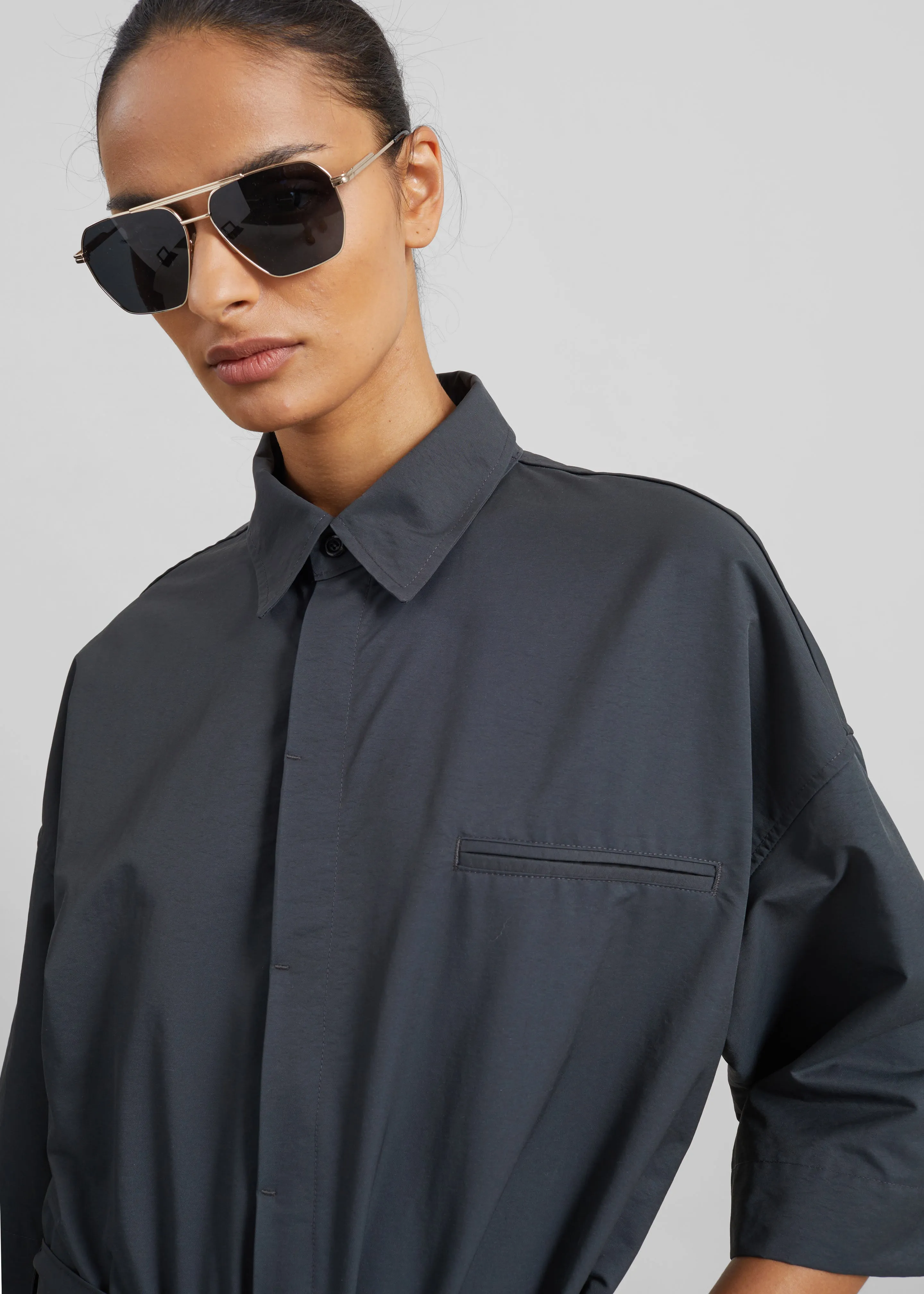Odesa Belted Shirt - Charcoal sold by Frankie Shop product image thumbnail 3