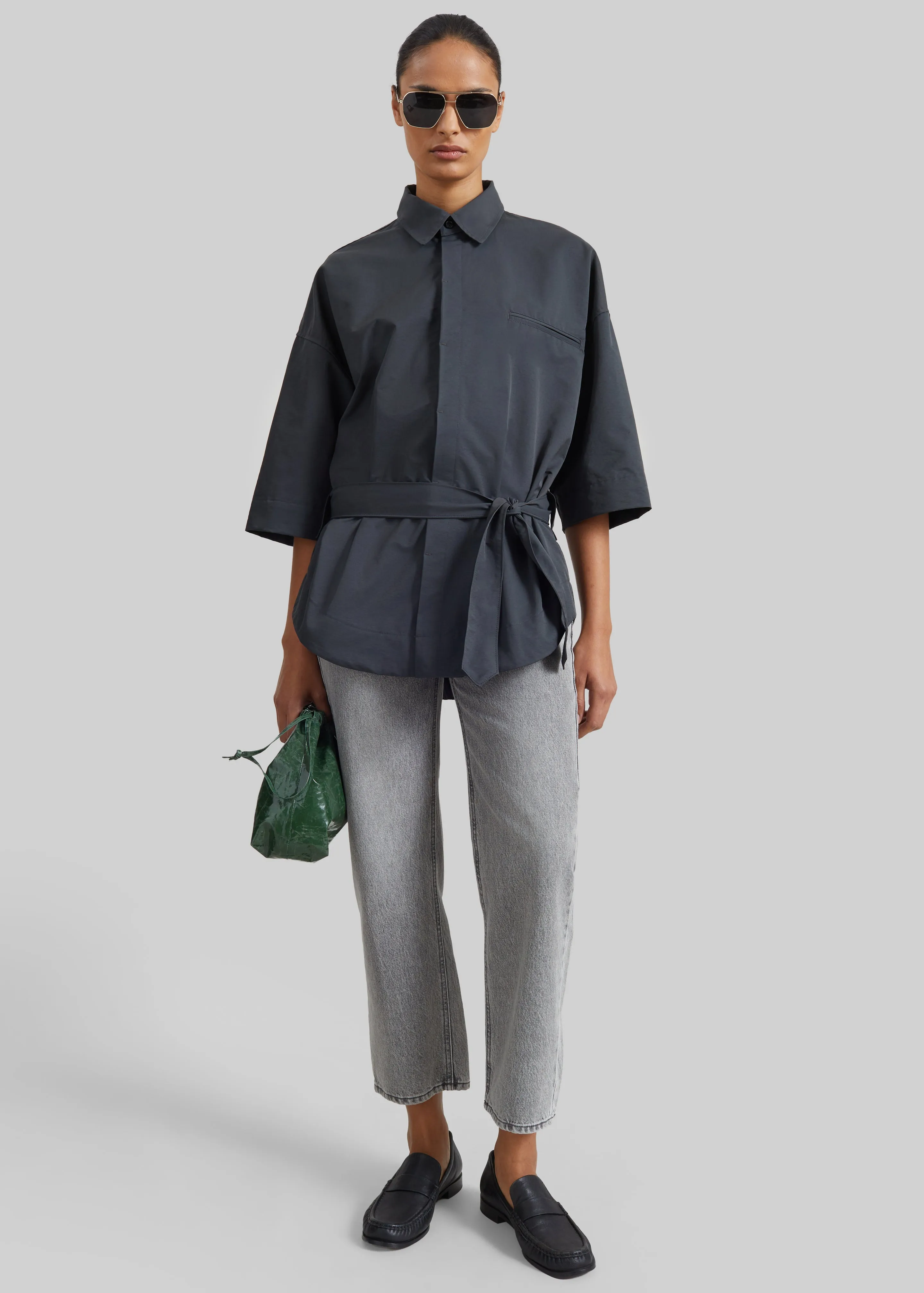 Odesa Belted Shirt - Charcoal sold by Frankie Shop product image thumbnail 2