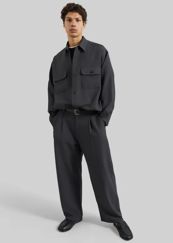 Alessio Straight Trousers - Charcoal made by Frankie Shop