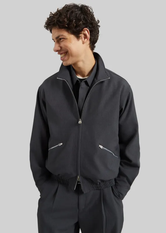 Alessio Zip-Up Jacket - Charcoal made by Frankie Shop