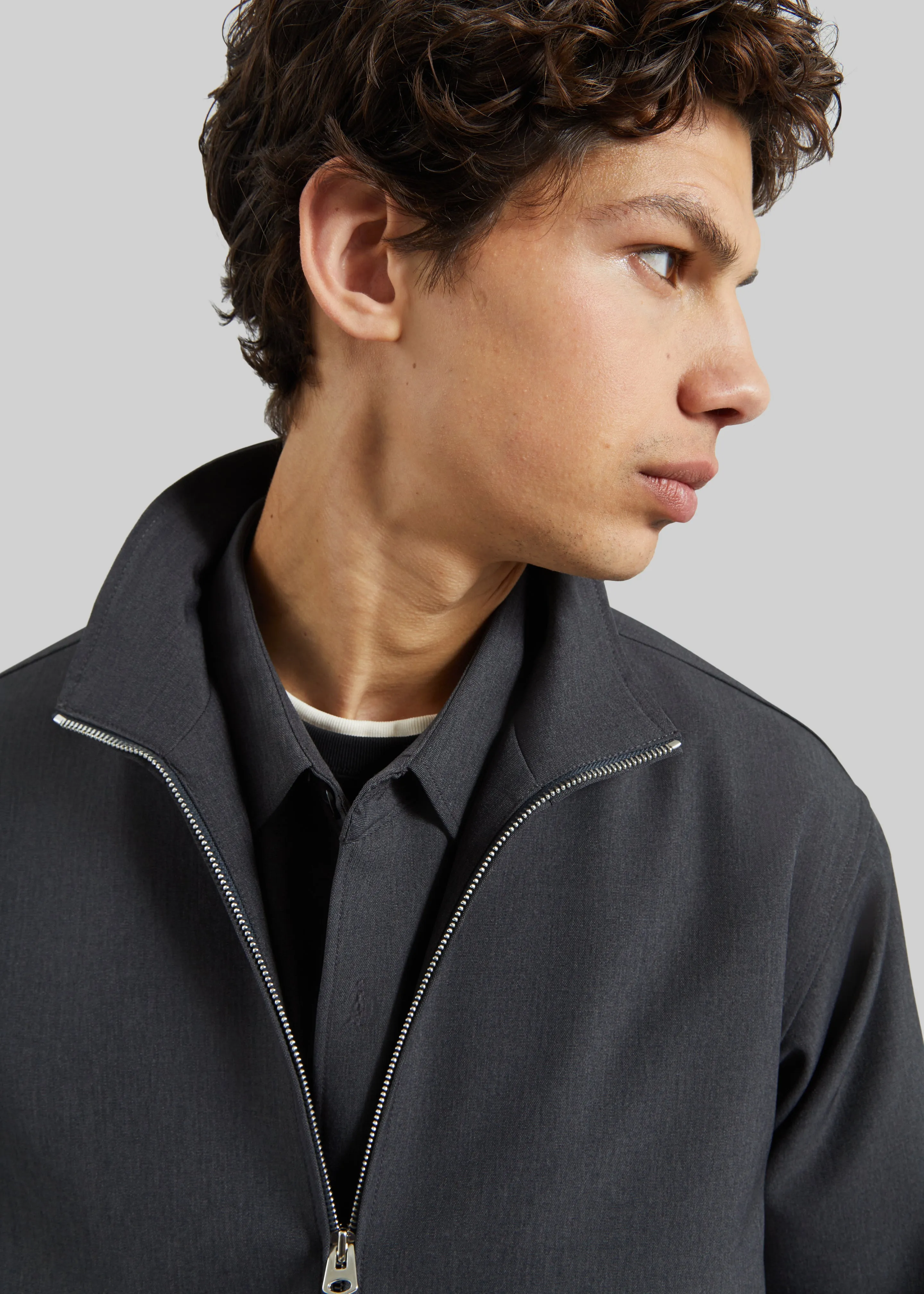 Alessio Zip-Up Jacket - Charcoal sold by Frankie Shop product image thumbnail 4