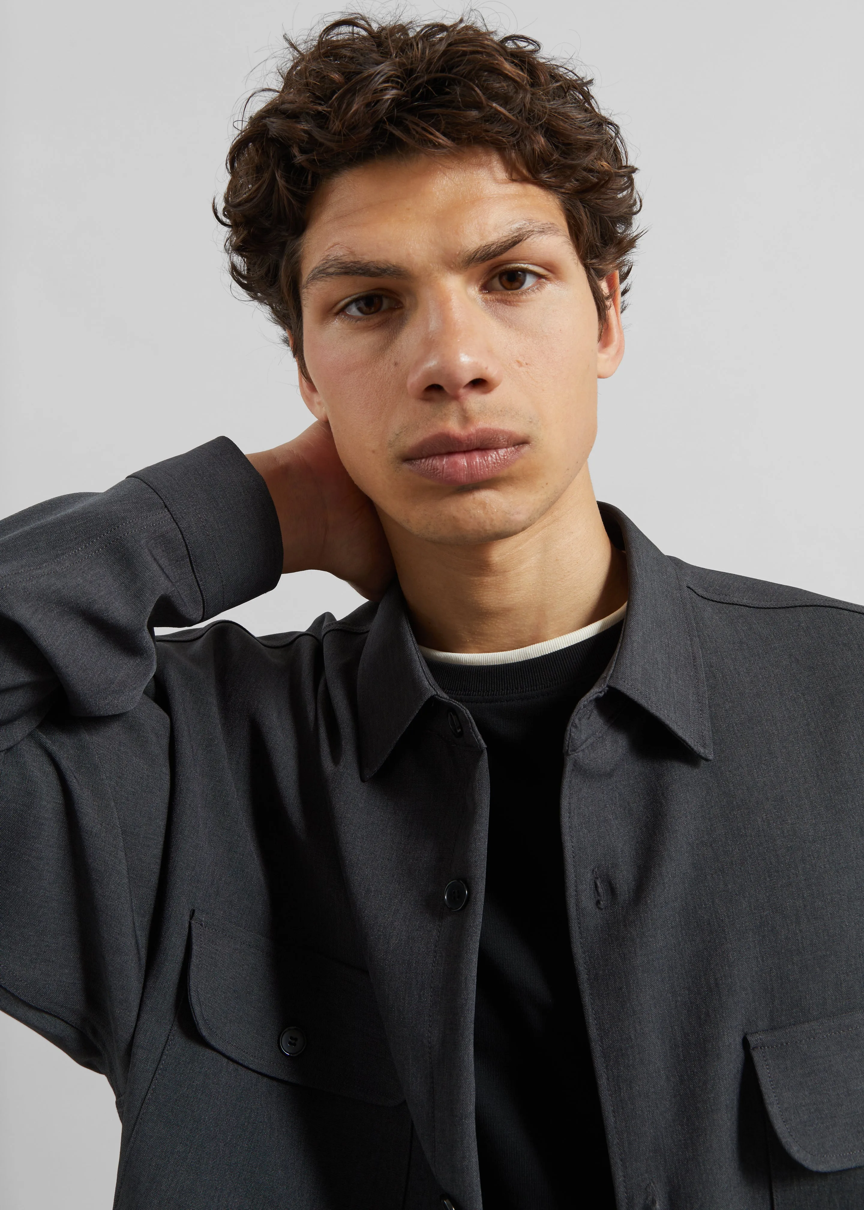 Alessio Shirt Jacket - Charcoal sold by Frankie Shop product image thumbnail 3