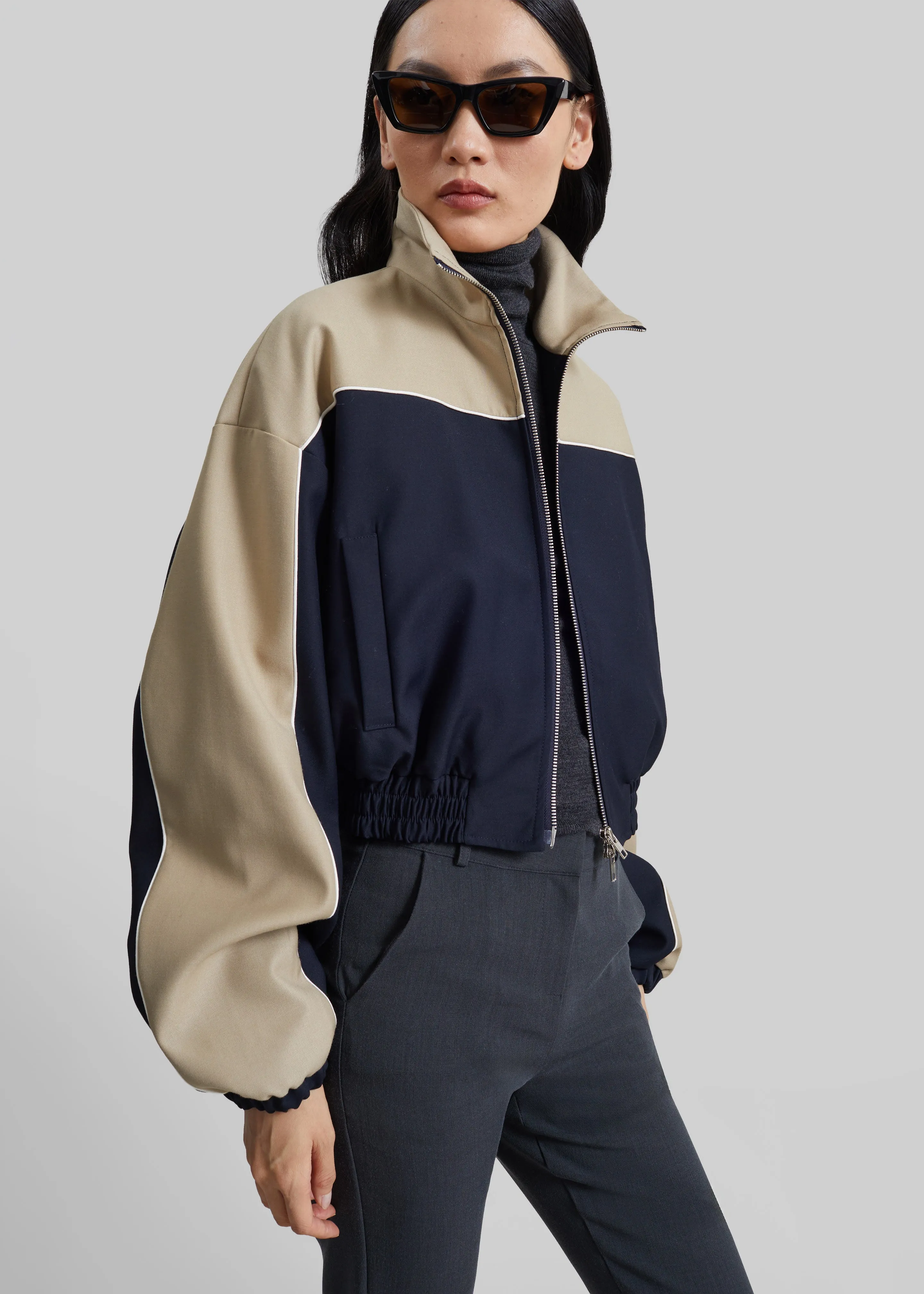 Penally Cropped Jacket - Navy sold by Frankie Shop product image thumbnail 5
