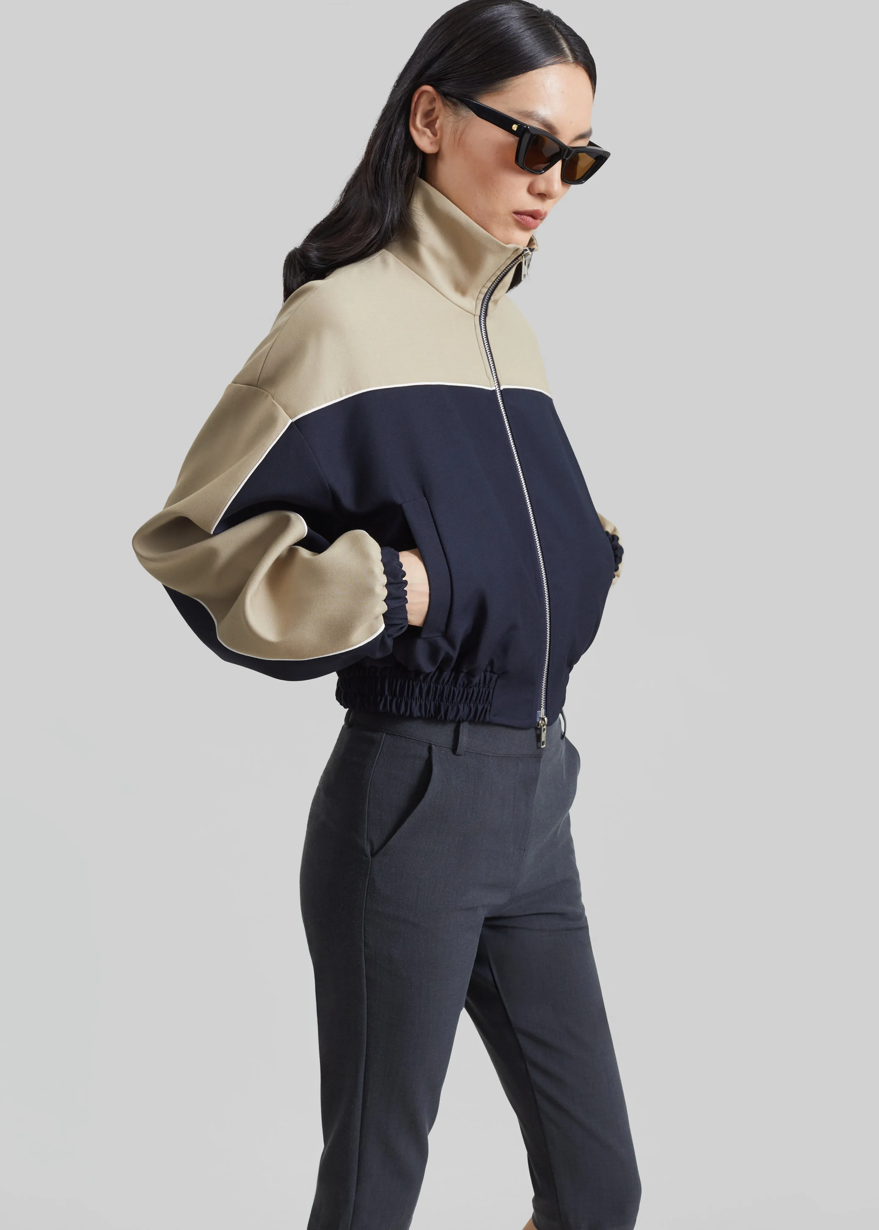 Penally Cropped Jacket - Navy sold by Frankie Shop product image thumbnail 2