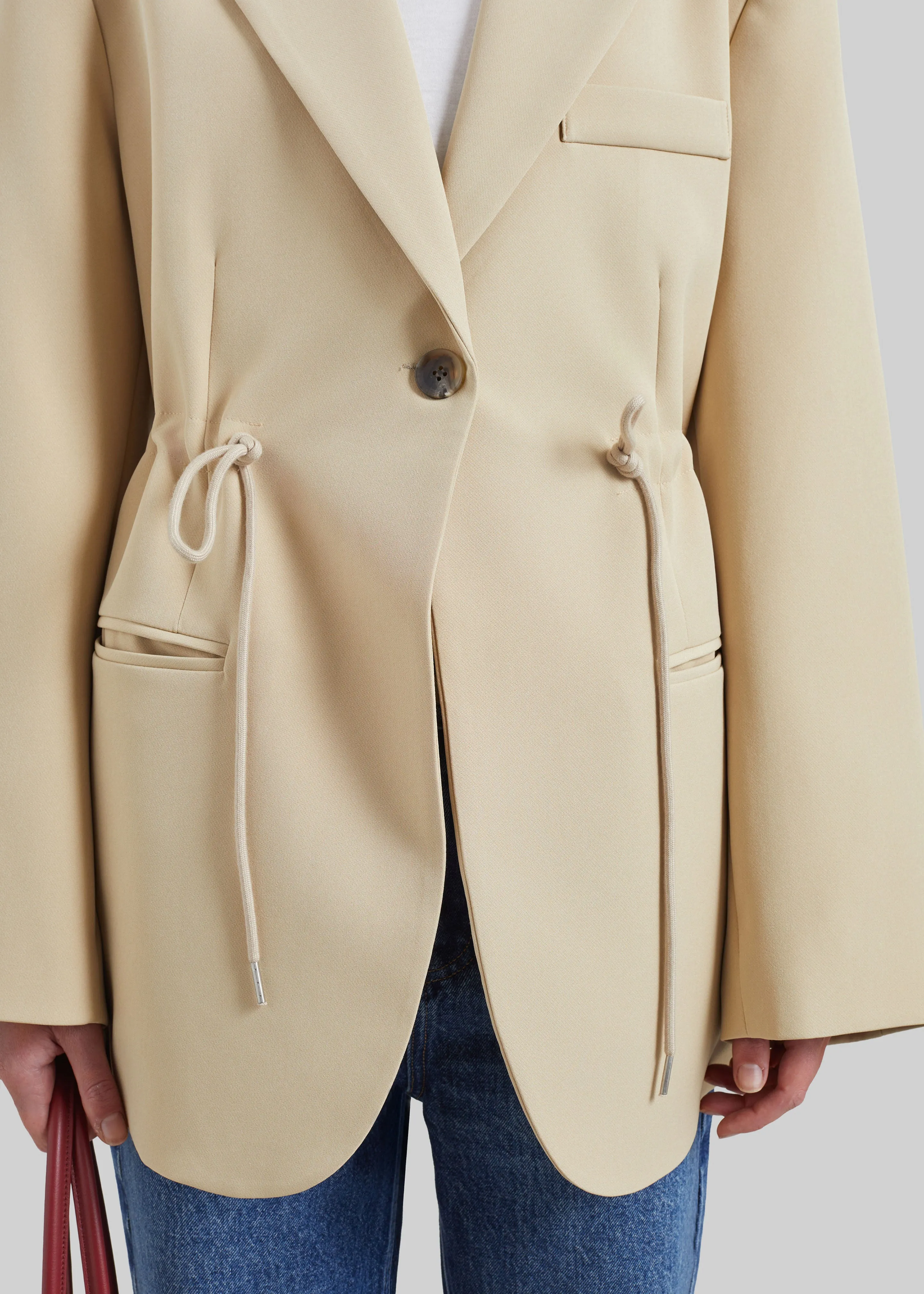 Sesma Drawstring Blazer - Light Beige sold by Frankie Shop product image thumbnail 3