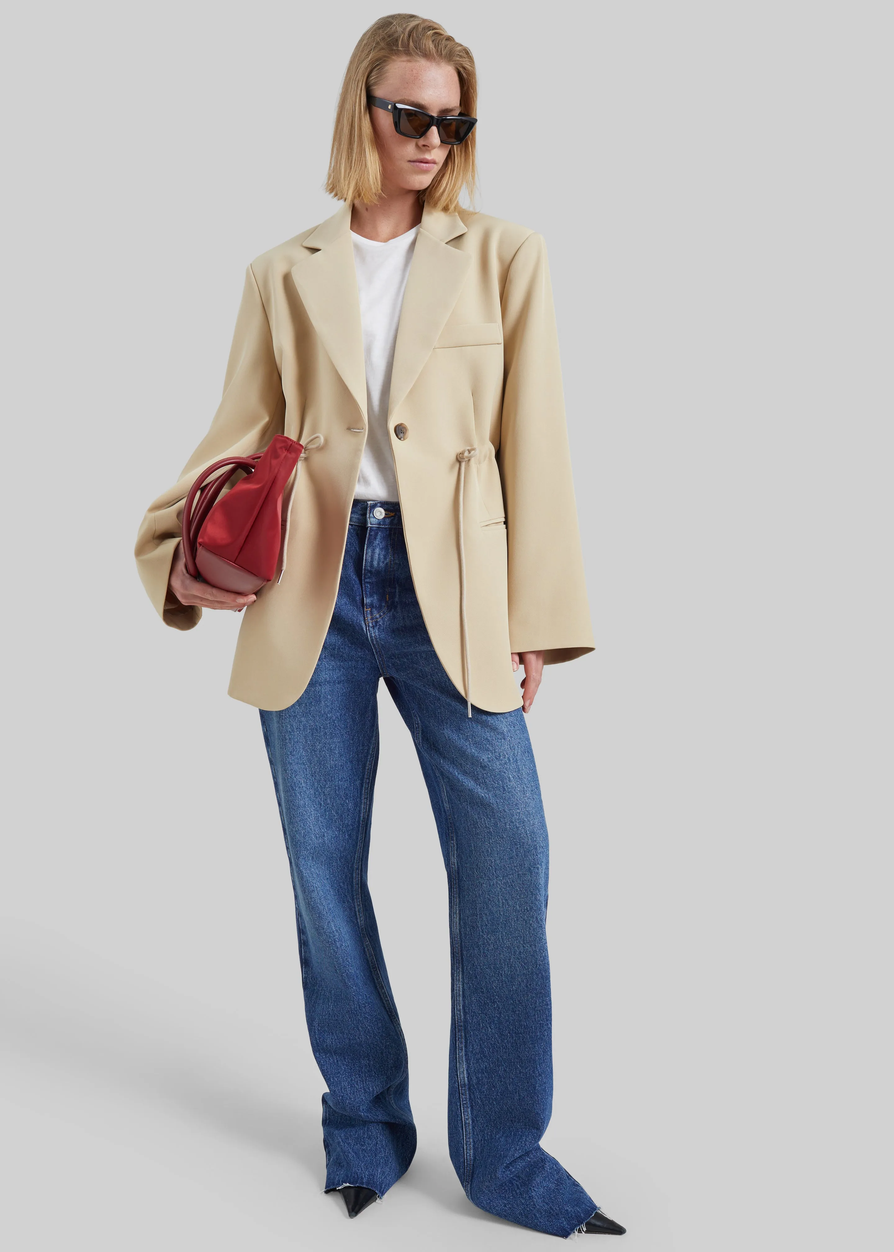 Sesma Drawstring Blazer - Light Beige sold by Frankie Shop product image thumbnail 4
